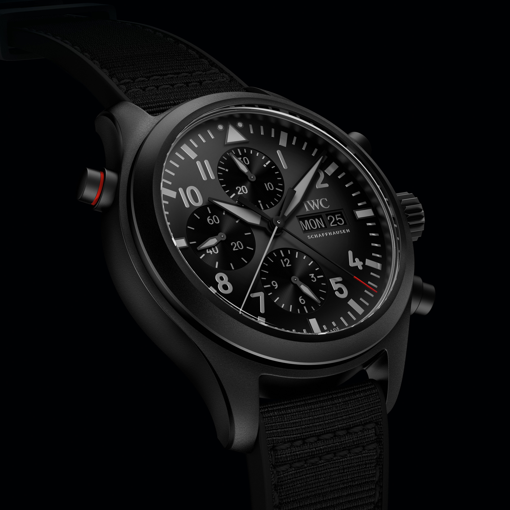 Часы double. Часы: IWC Pilot’s watch Double Chronograph Top Gun Ceratanium. IWC Top Gun Double Chronograph. IWC Pilot’s watch Double Chronograph Top Gun.