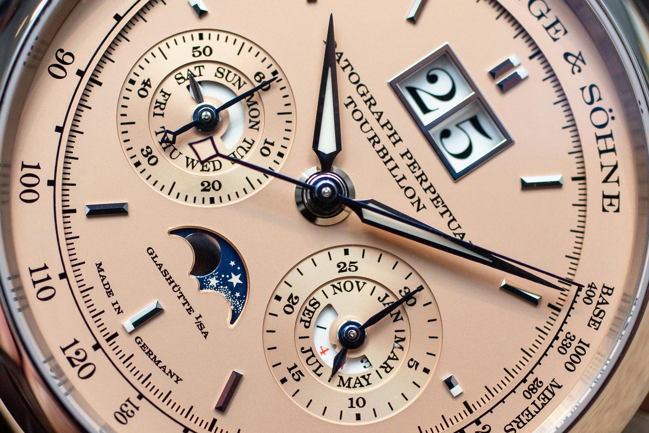 Hands On The A Lange Sohne Datograph Perpetual Tourbillon With Pink Gold Dial Hodinkee