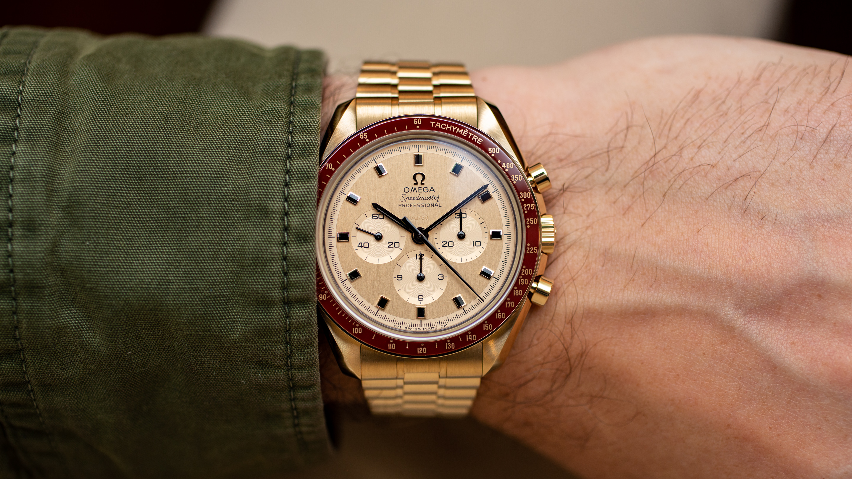 omega gold moon watch