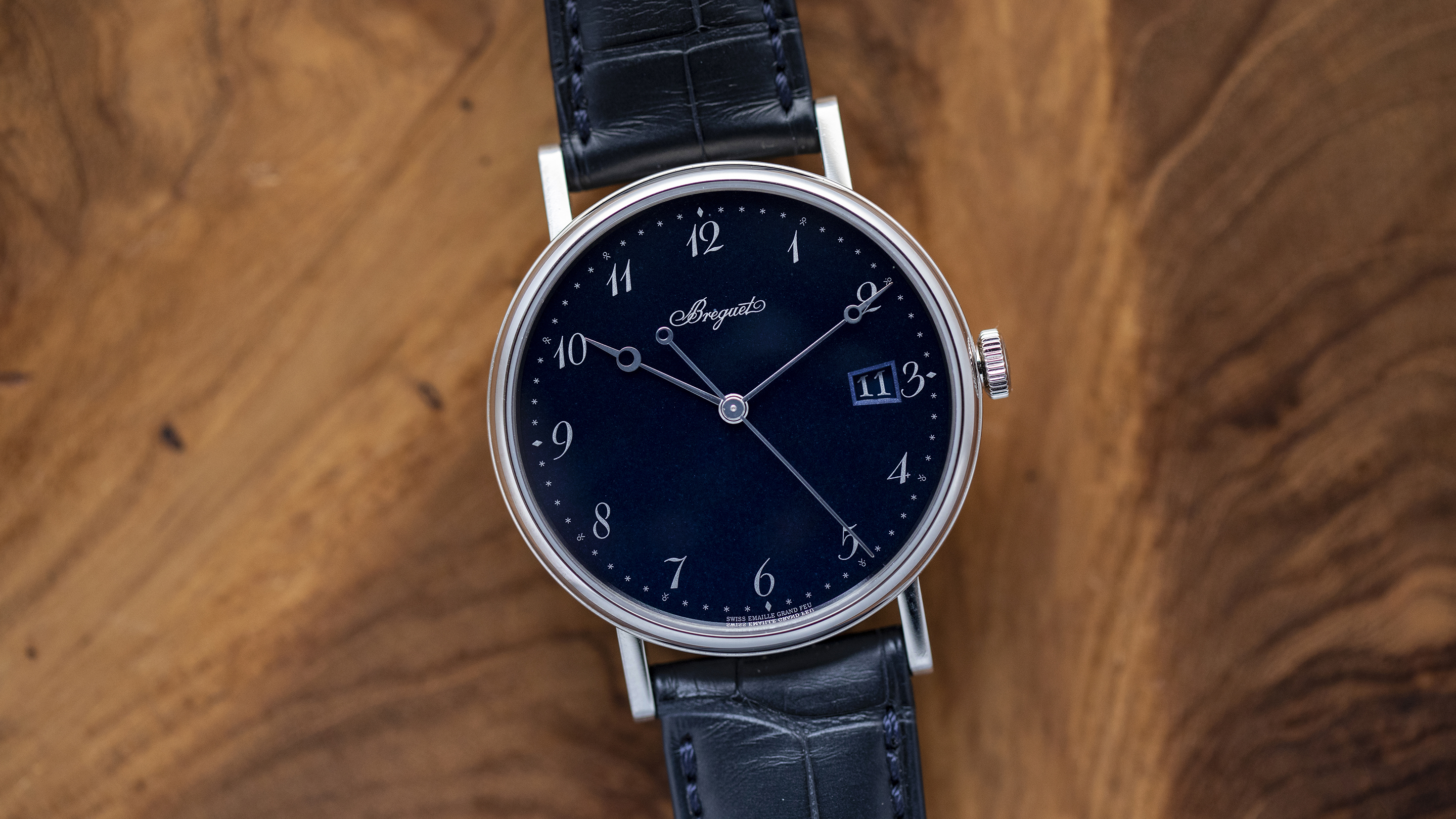 Breguet classique 5177 grand 2025 feu blue enamel price