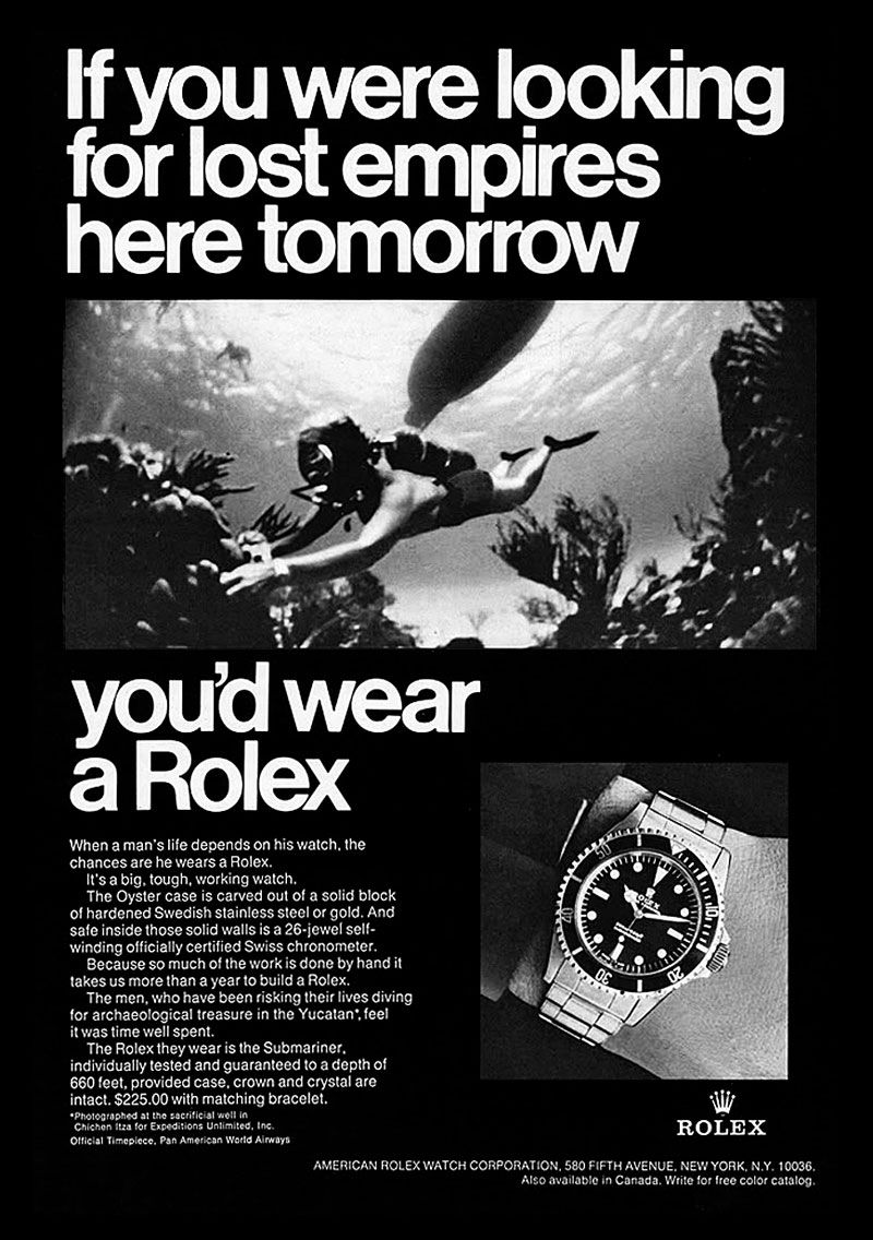 rolex submariner ad