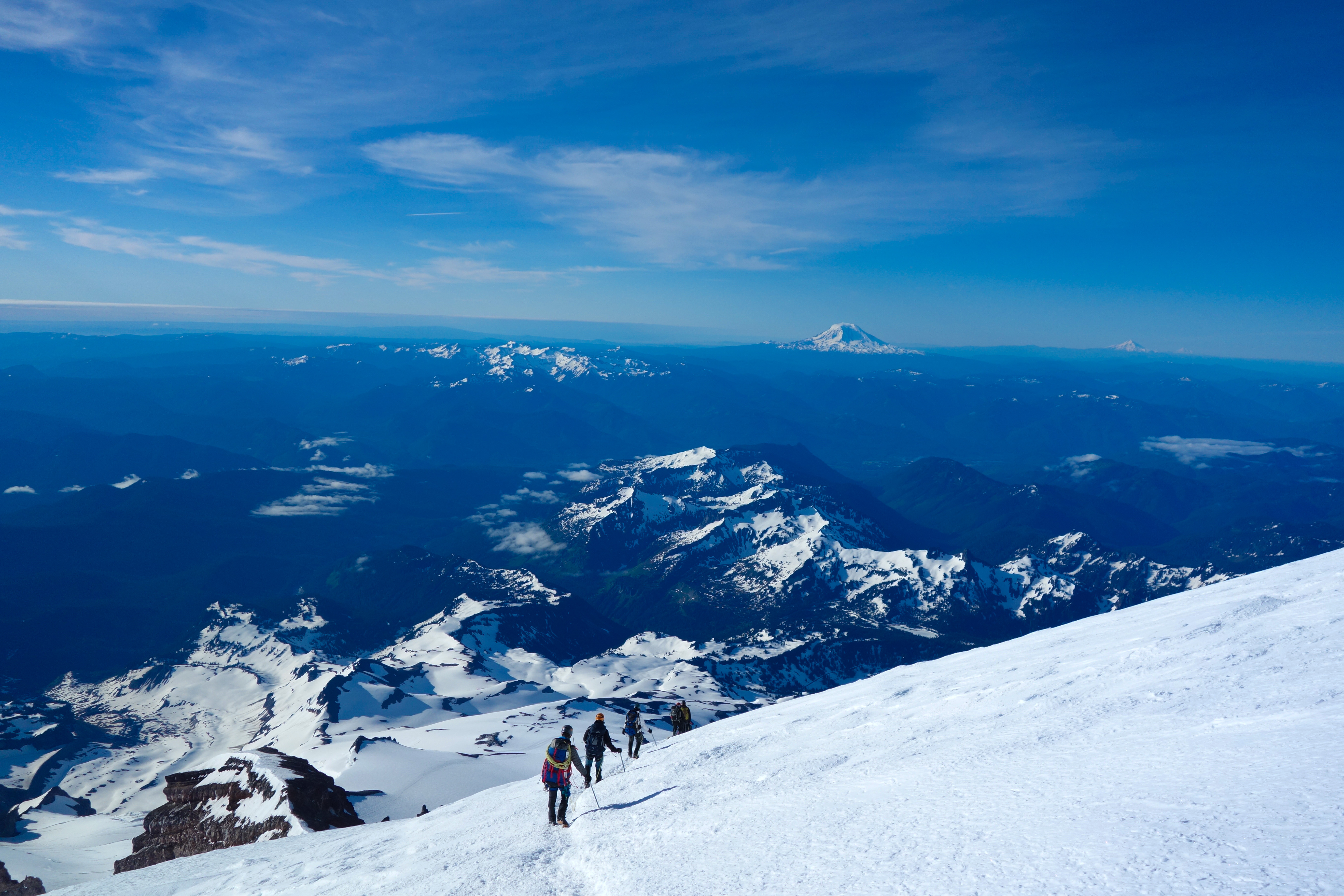 descending from the summit of mount rainier, 2013.