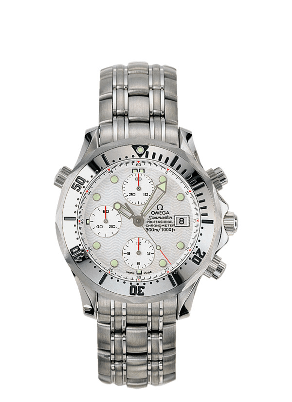omega seamaster chronograph white dial