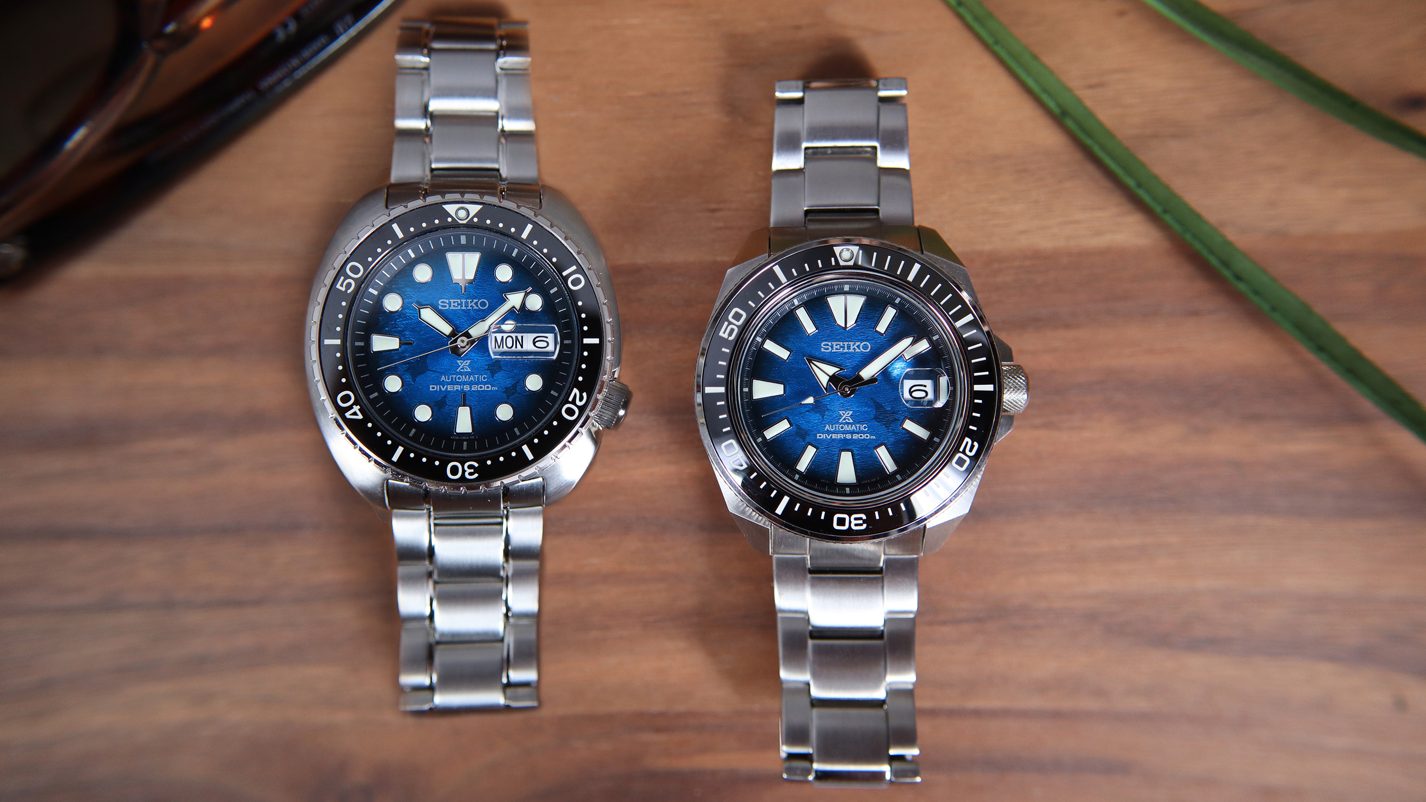 Hands-On: Two Ocean-Blue Seiko Divers With Manta Ray Dials