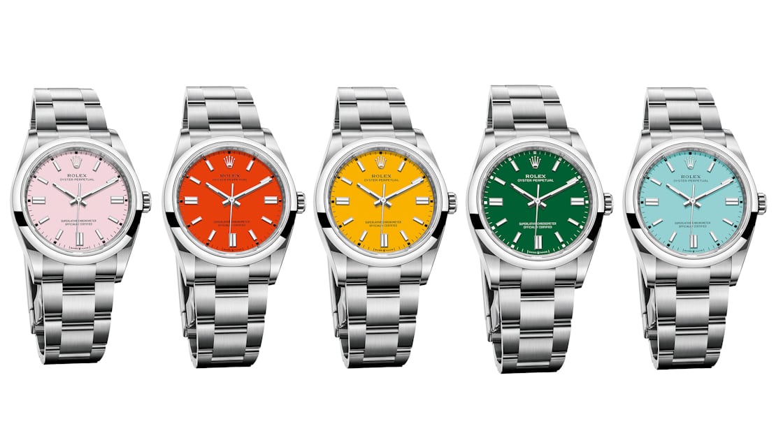 ris svag bredde Introducing: The Rolex Oyster Perpetual 36 With New Colorful Dials -  Hodinkee