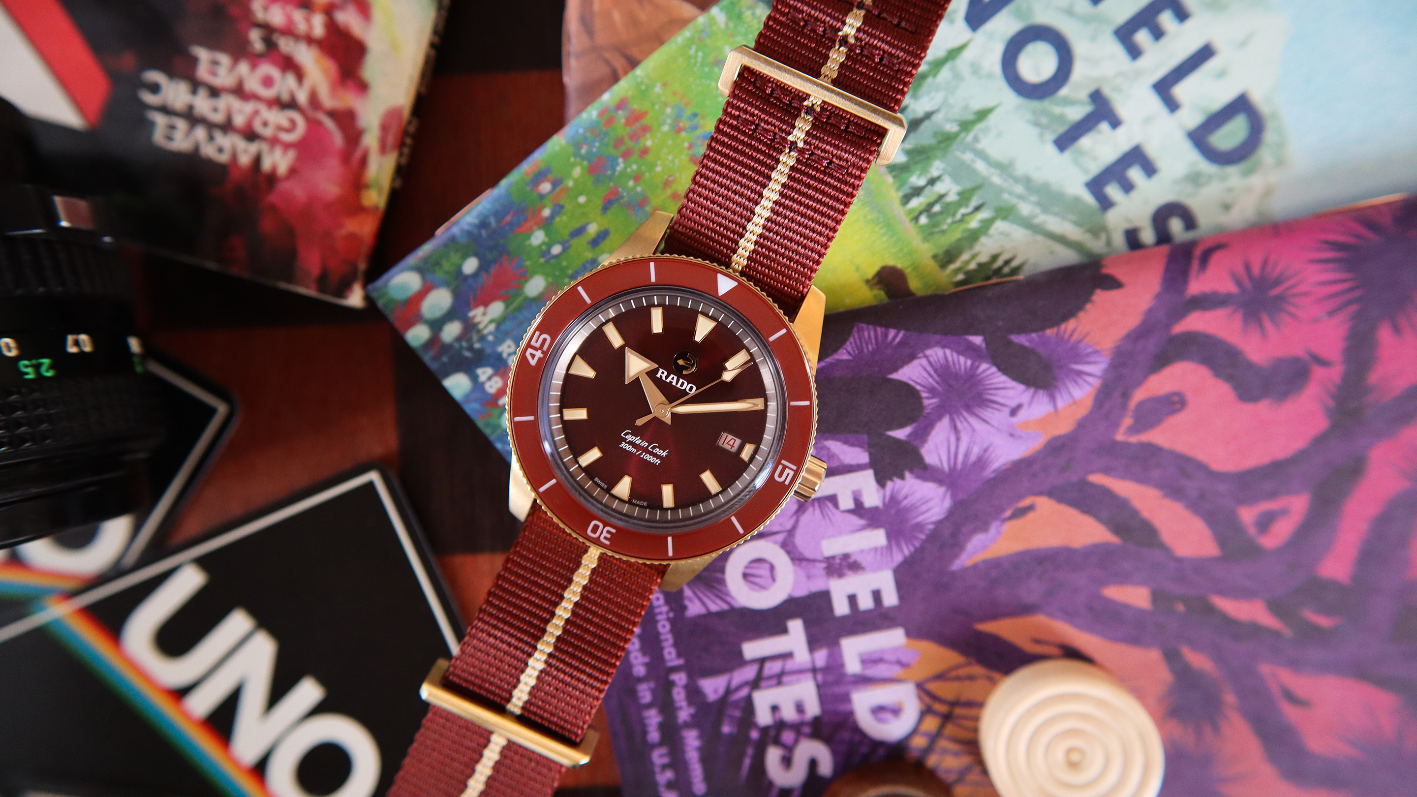 Rado captain cook discount burgundy