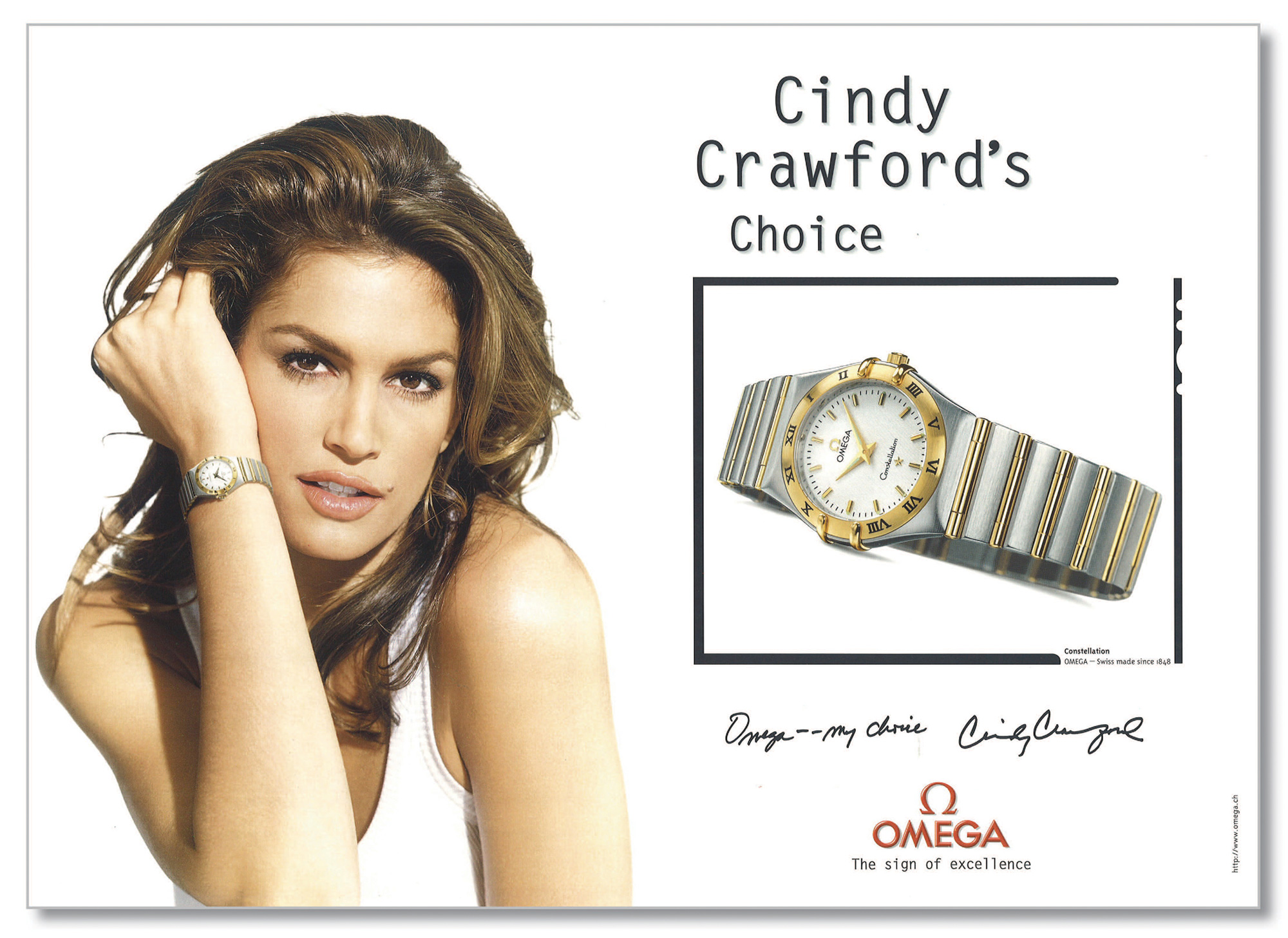 cindy crawford omega watch ad
