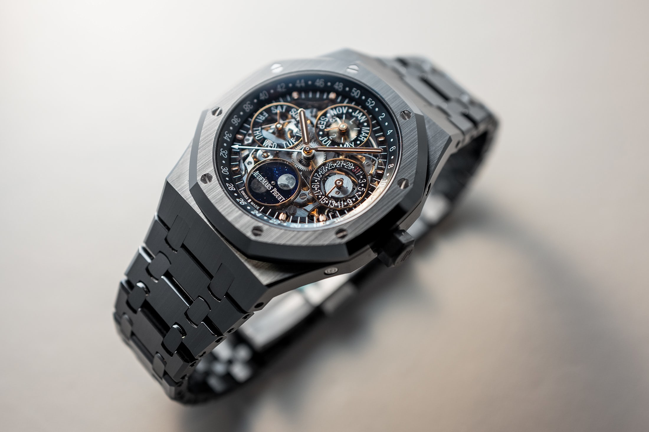 Audemars piguet black ceramic best sale royal oak perpetual calendar