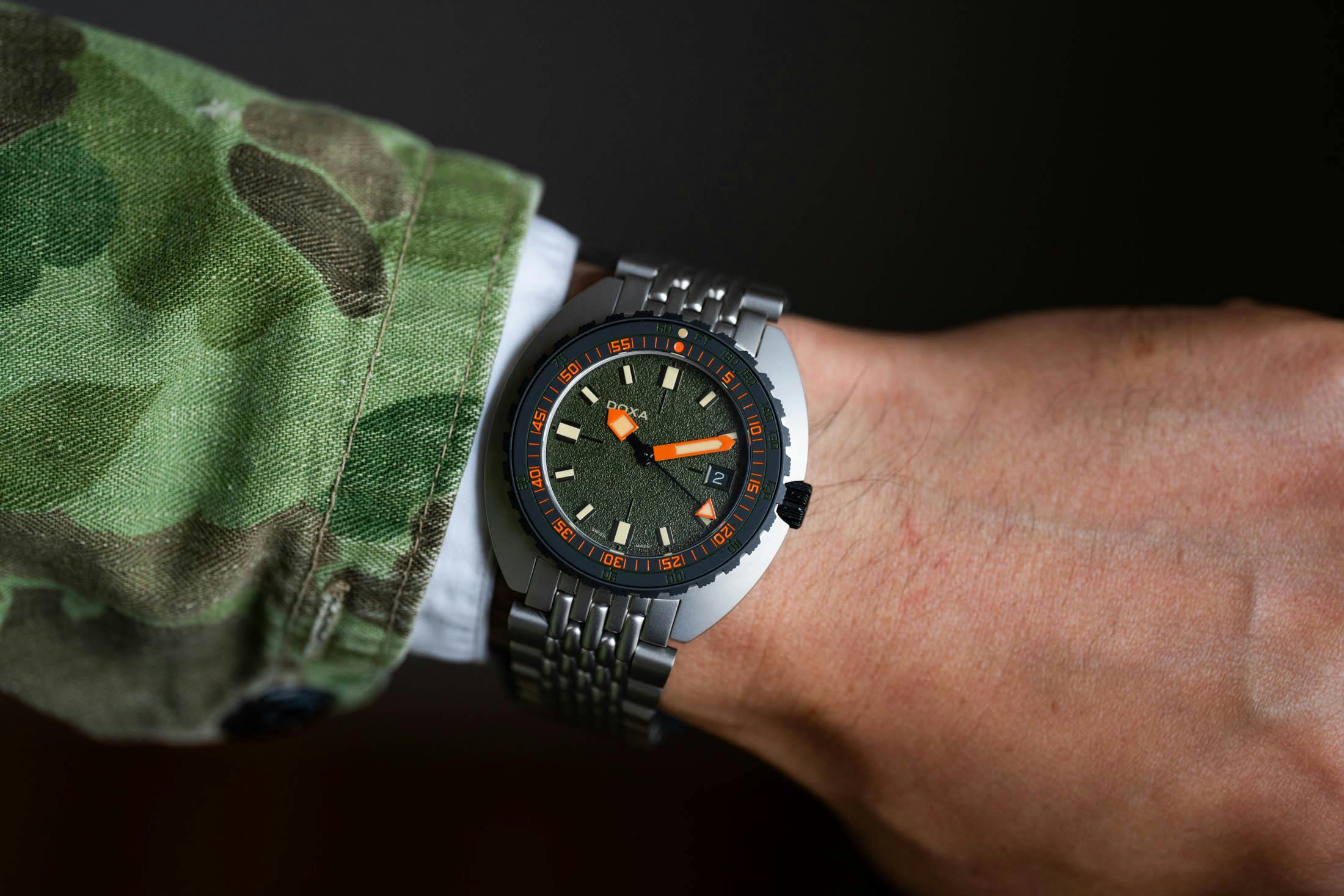 Doxa Sub 300 Frogger Wristshot Front Facing