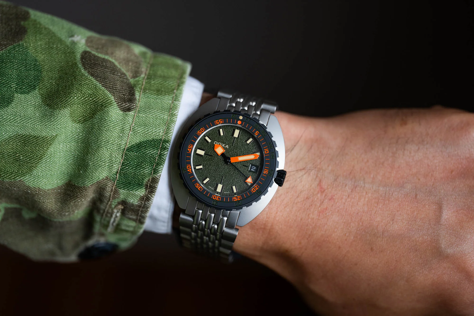 Doxa Sub 300 Frogger Wristshot Front Facing