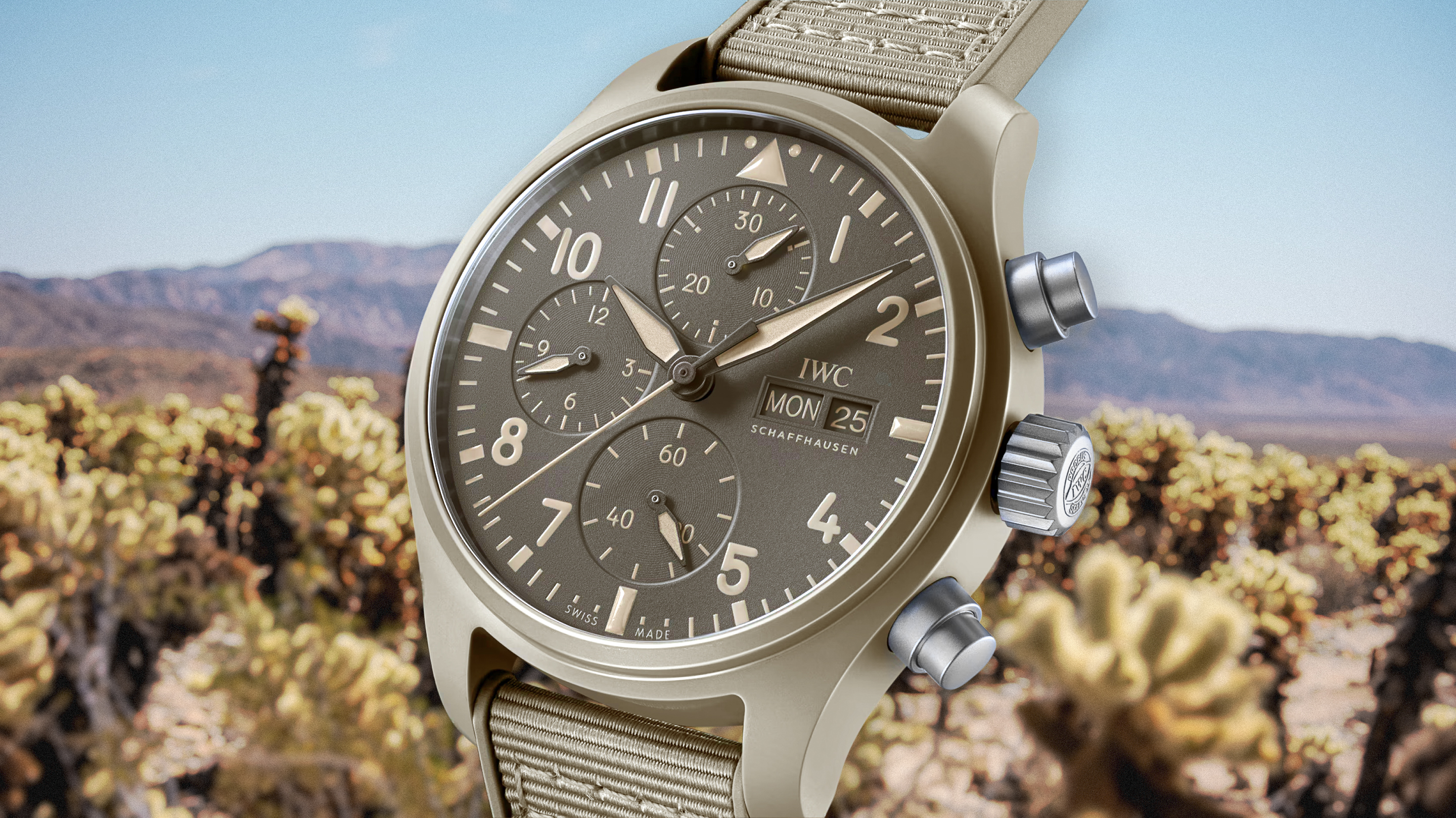 IWC Surprise Launches A New 'Mojave Desert' Pilot's Watch Chronograph 41  Top Gun Edition