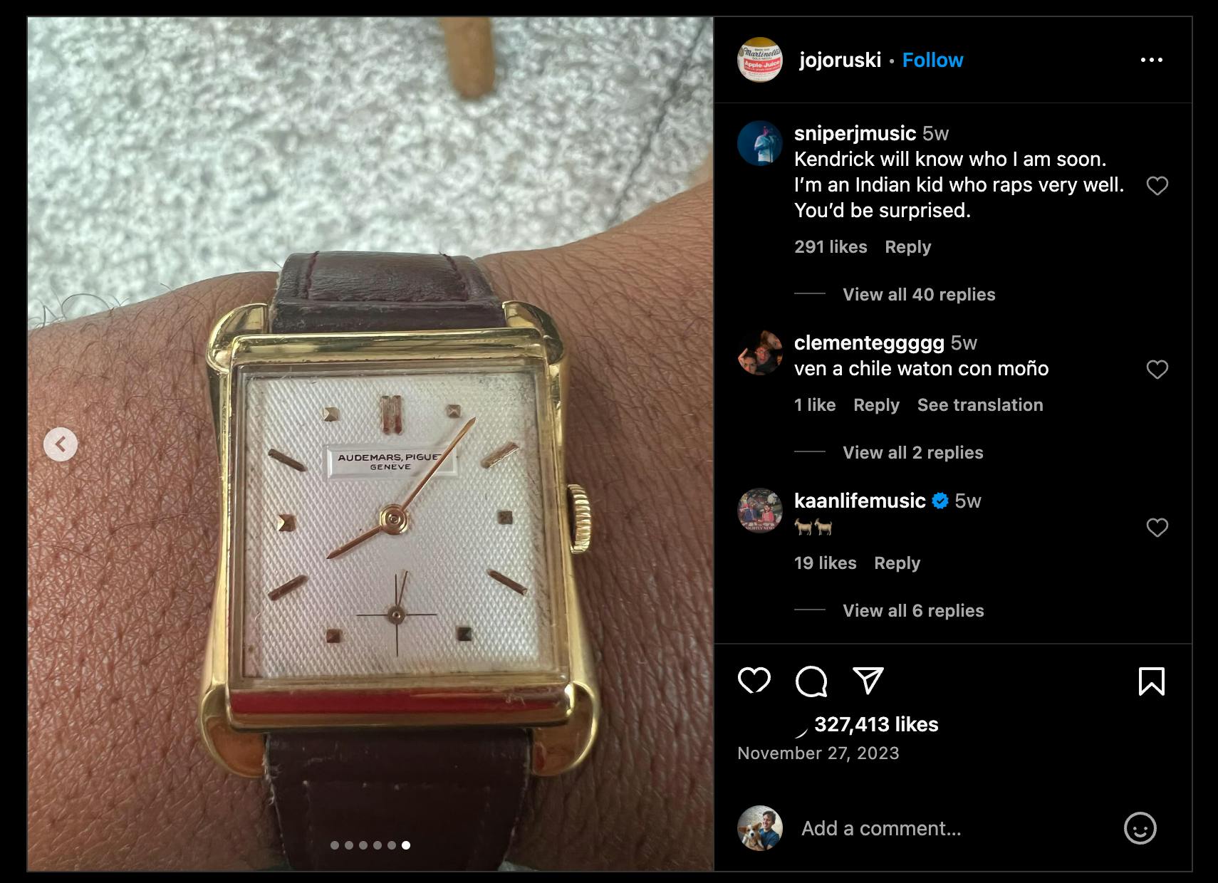kendrick lamar audemars piguet