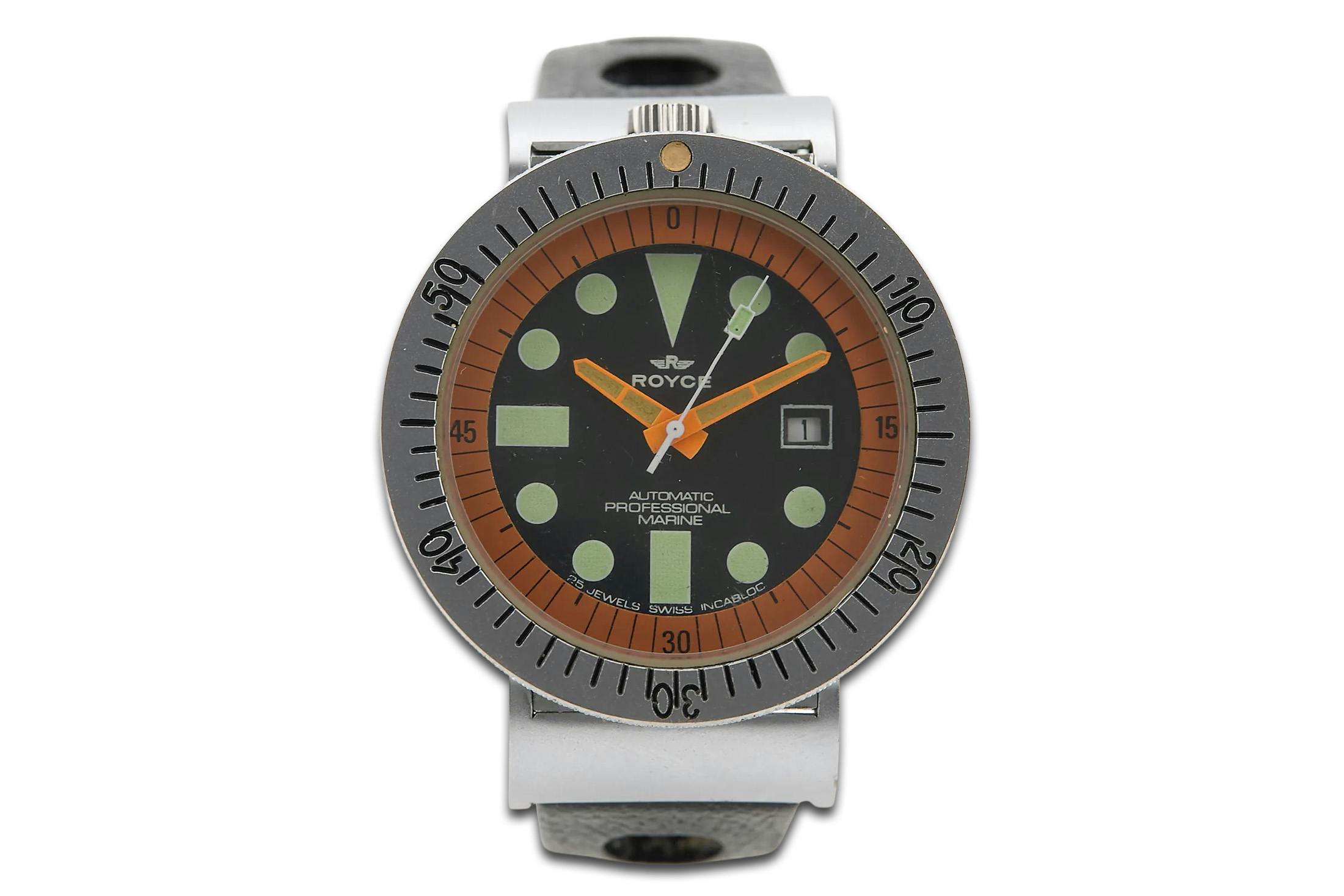 A Calabrese Baladin, A Royce Professional Marine, A Universal Genève  Jump Hour Regulator, And A BWC Chronograph