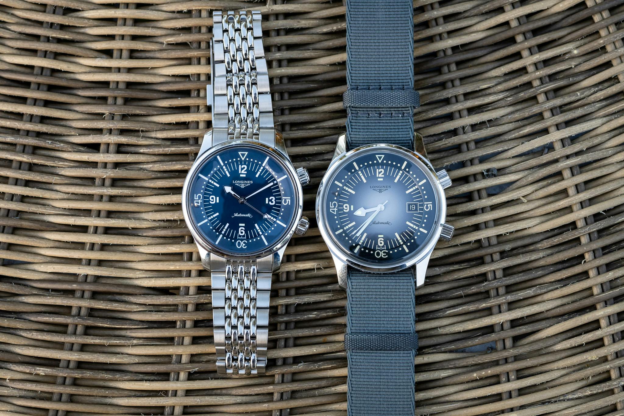 longines legend diver 39mm compared to 42mm