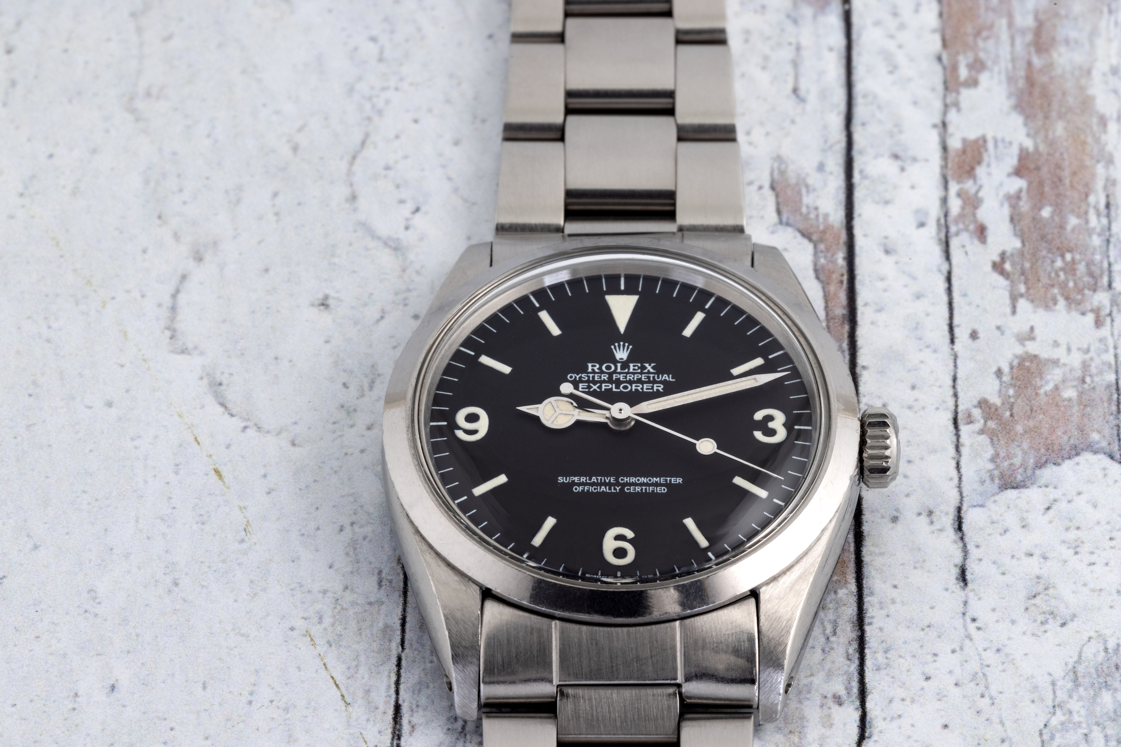 image of Rolex Explorer 1016 with matte dial.