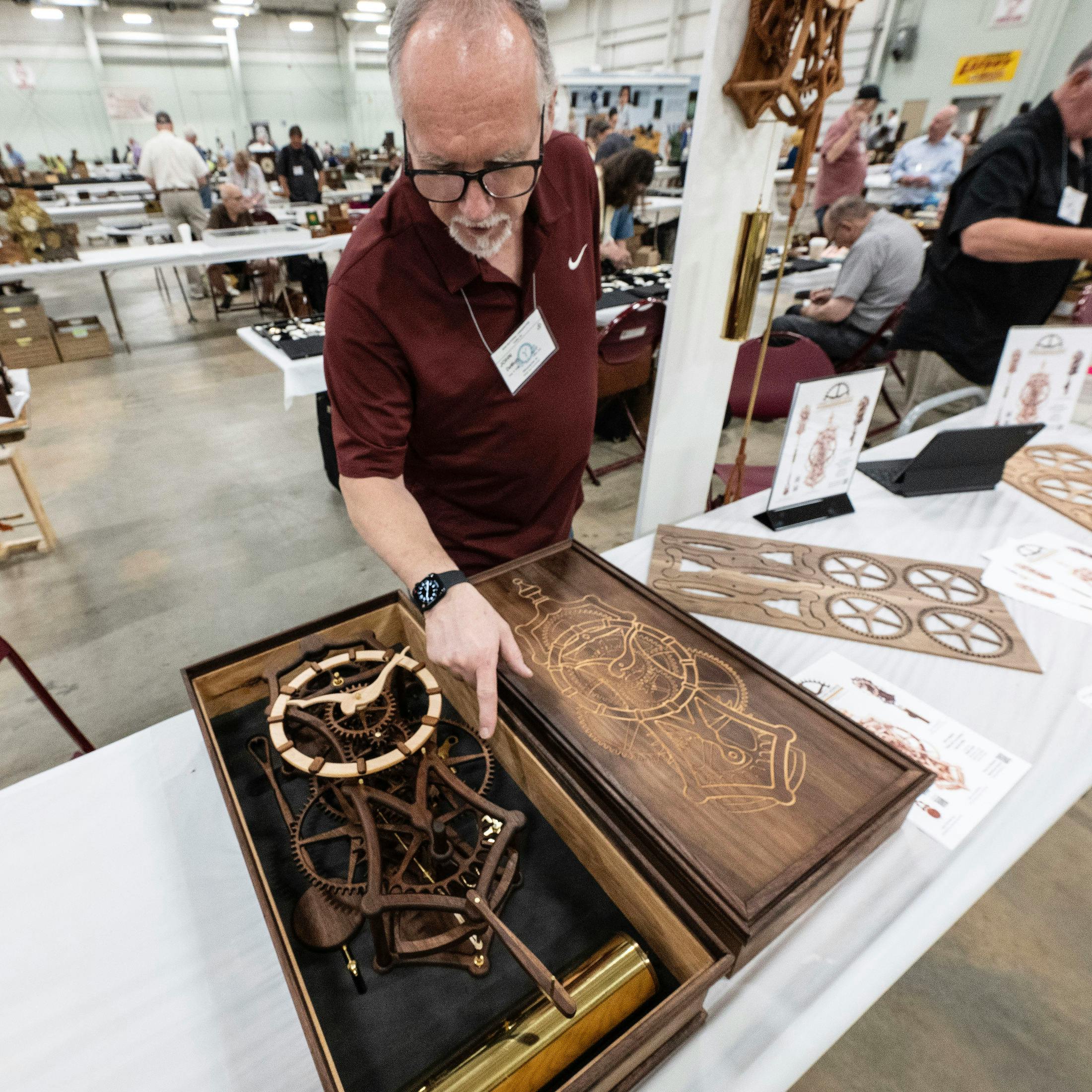 If you want to make a beautiful walnut wood clock you can by a kit at the NAWCC National.