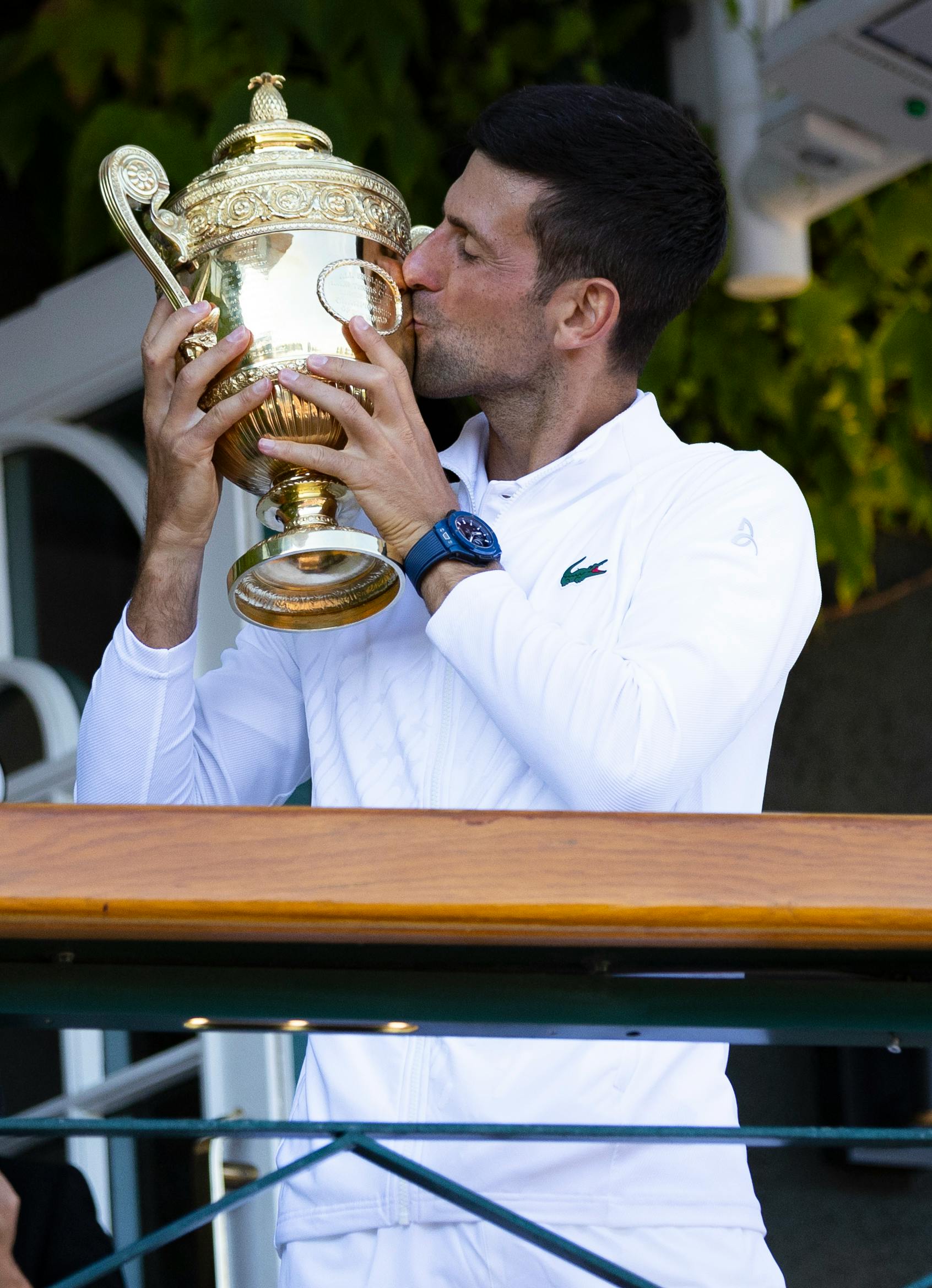 Novak Djokovic wearing a Hublot 