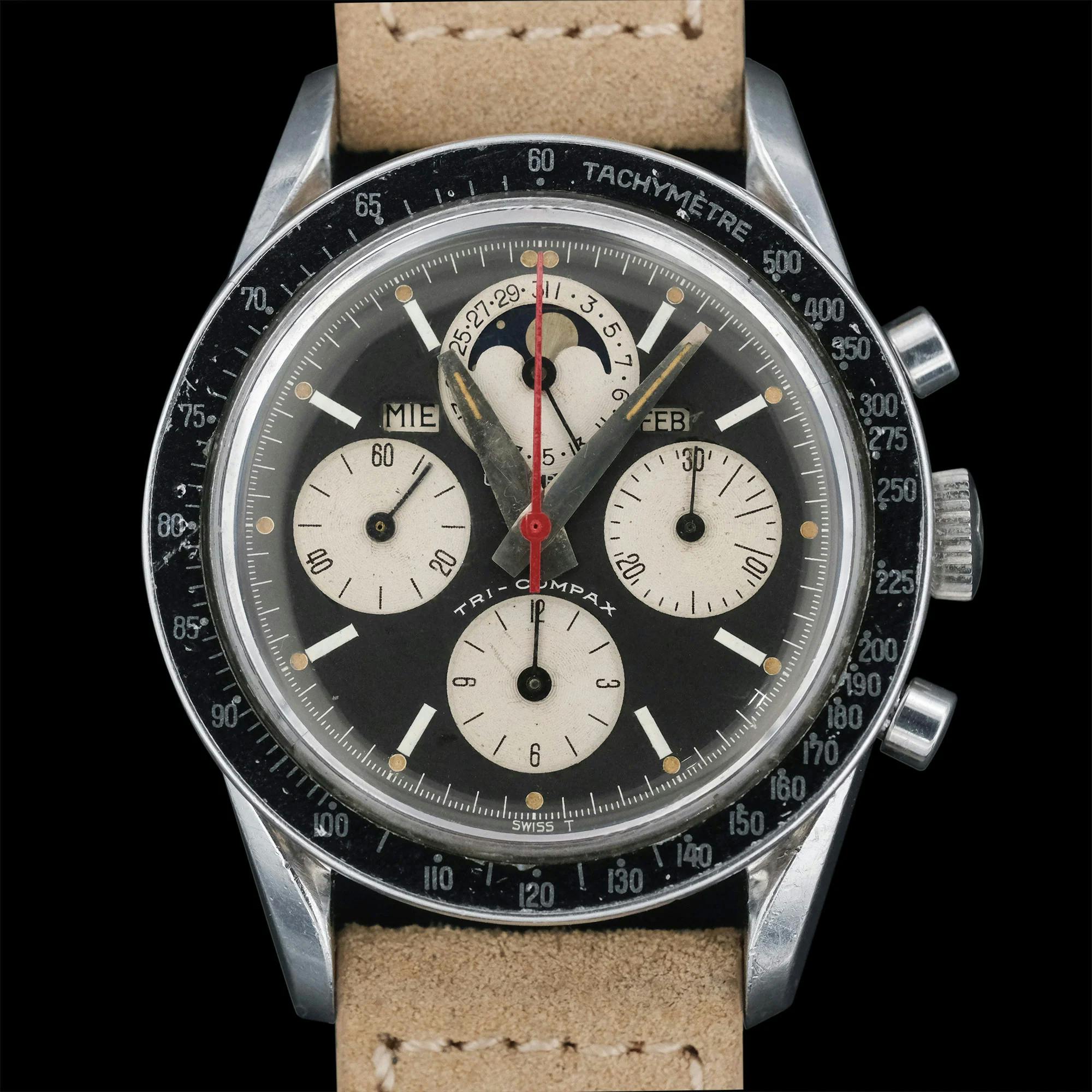 1960s Universal Genève Tri-Compax 'Evil Clapton' Ref. 88101/02