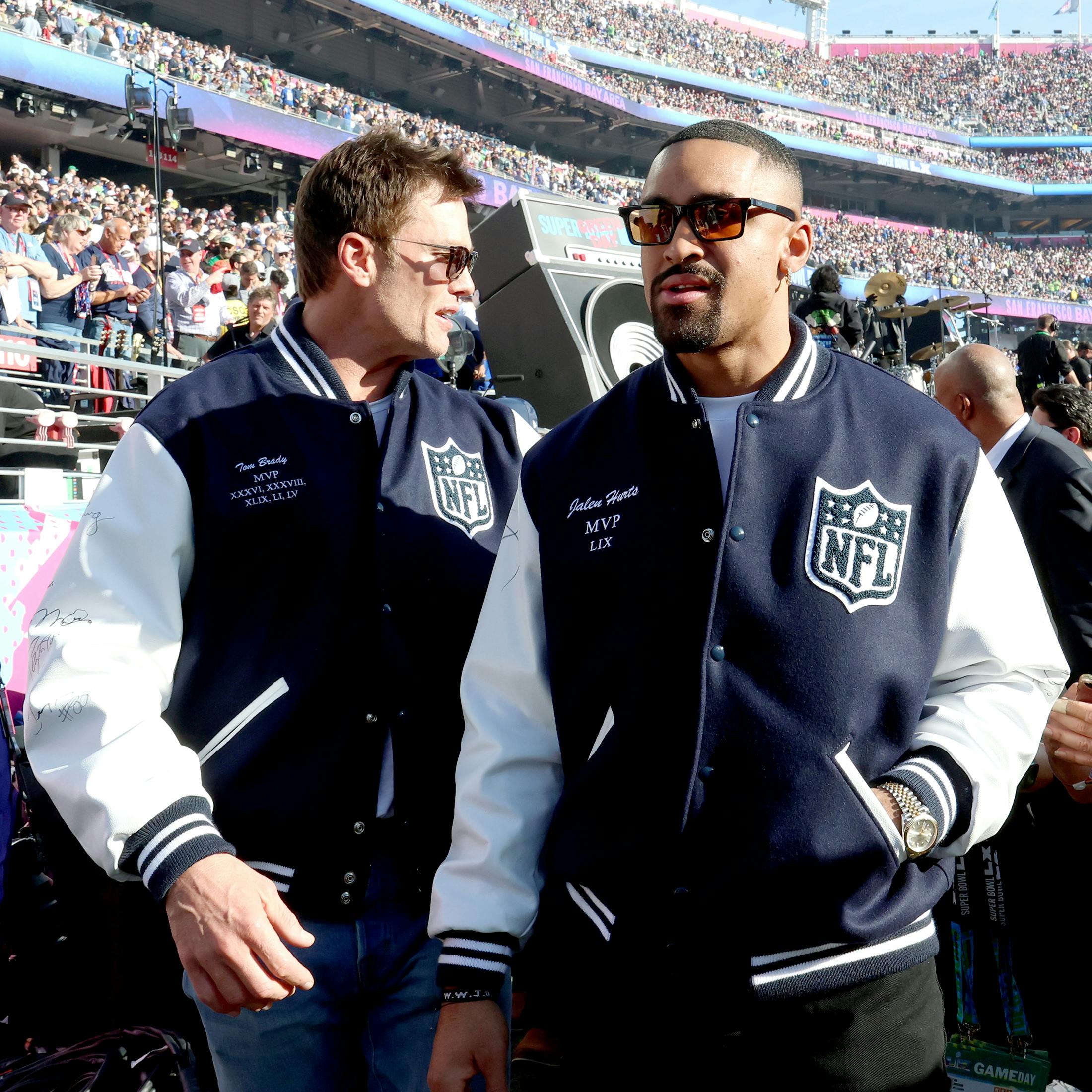 Tom Brady and Jalen Hurts
