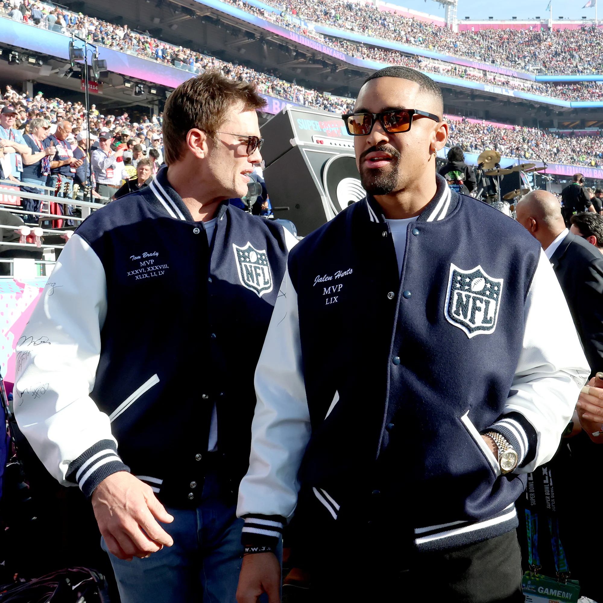 Tom Brady and Jalen Hurts