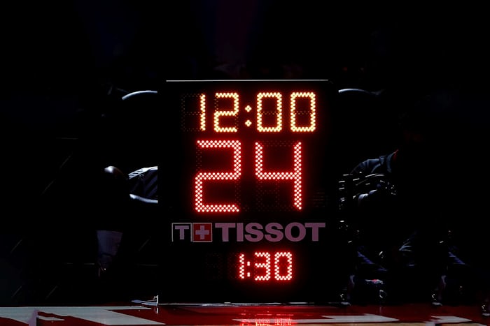 The modern NBA shot clock 