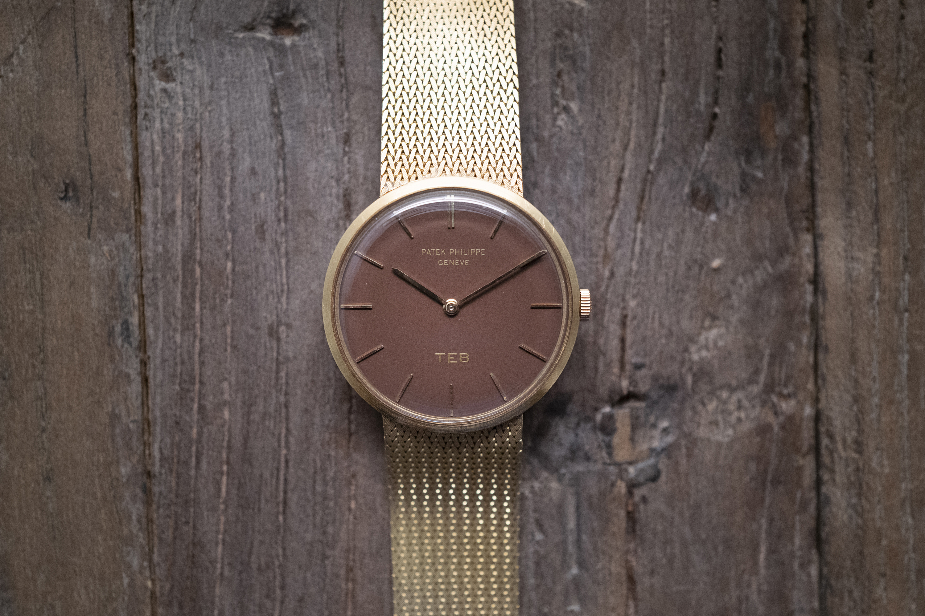 brown dial customized watch