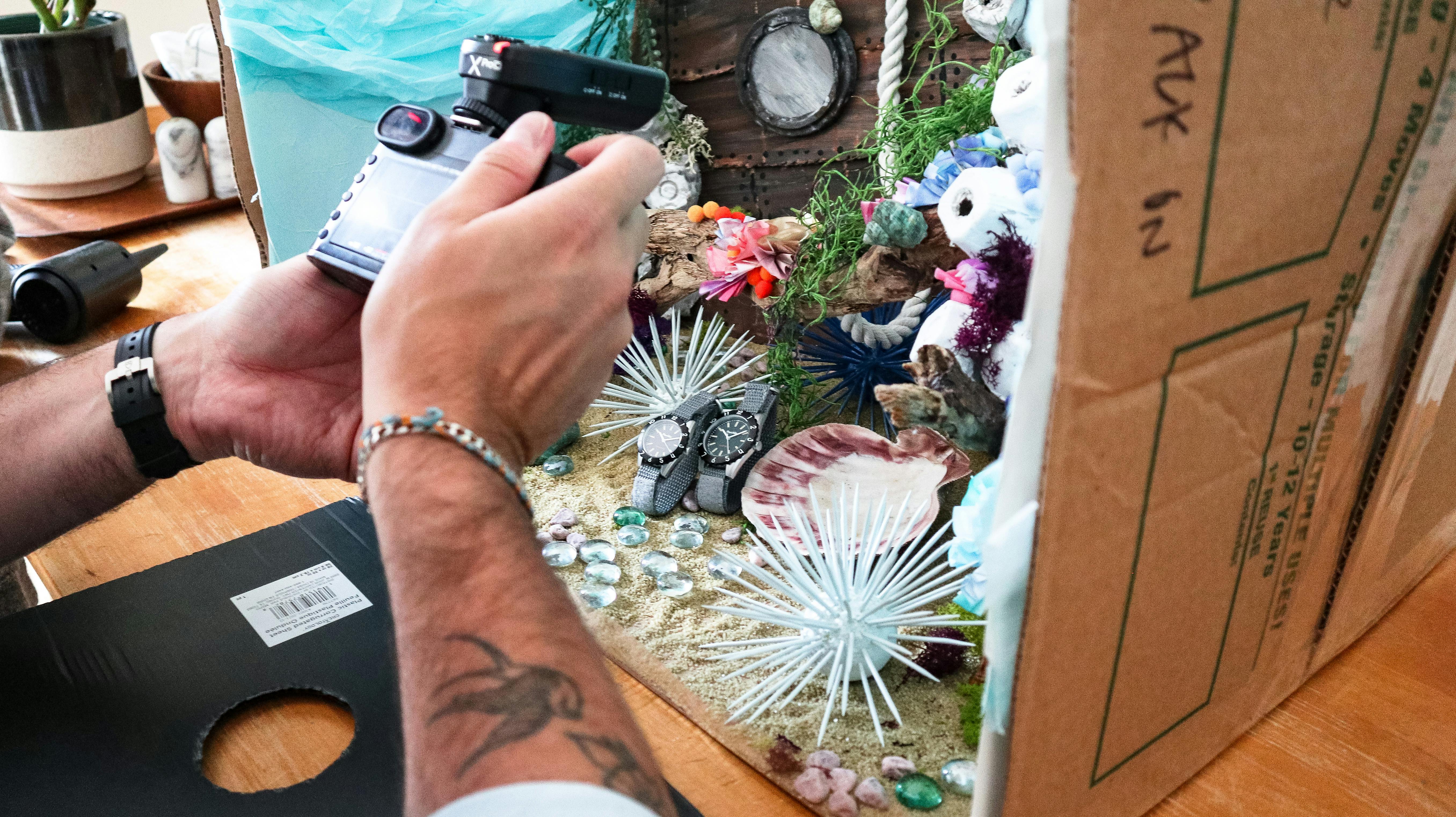 <p>Capturing dad at work.</p>