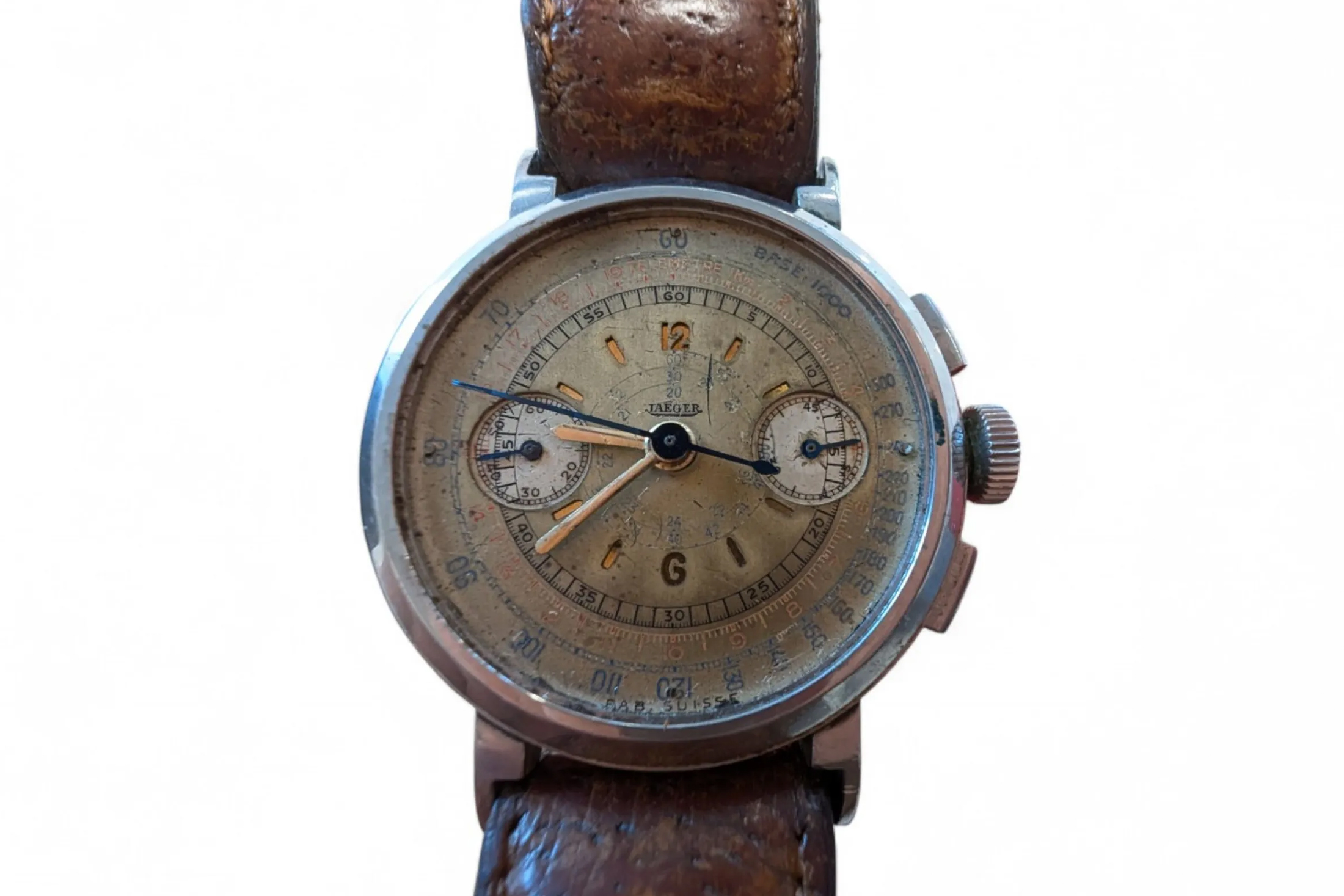 A 1930s Jaeger Chronograph With 'Sandwich' Dial