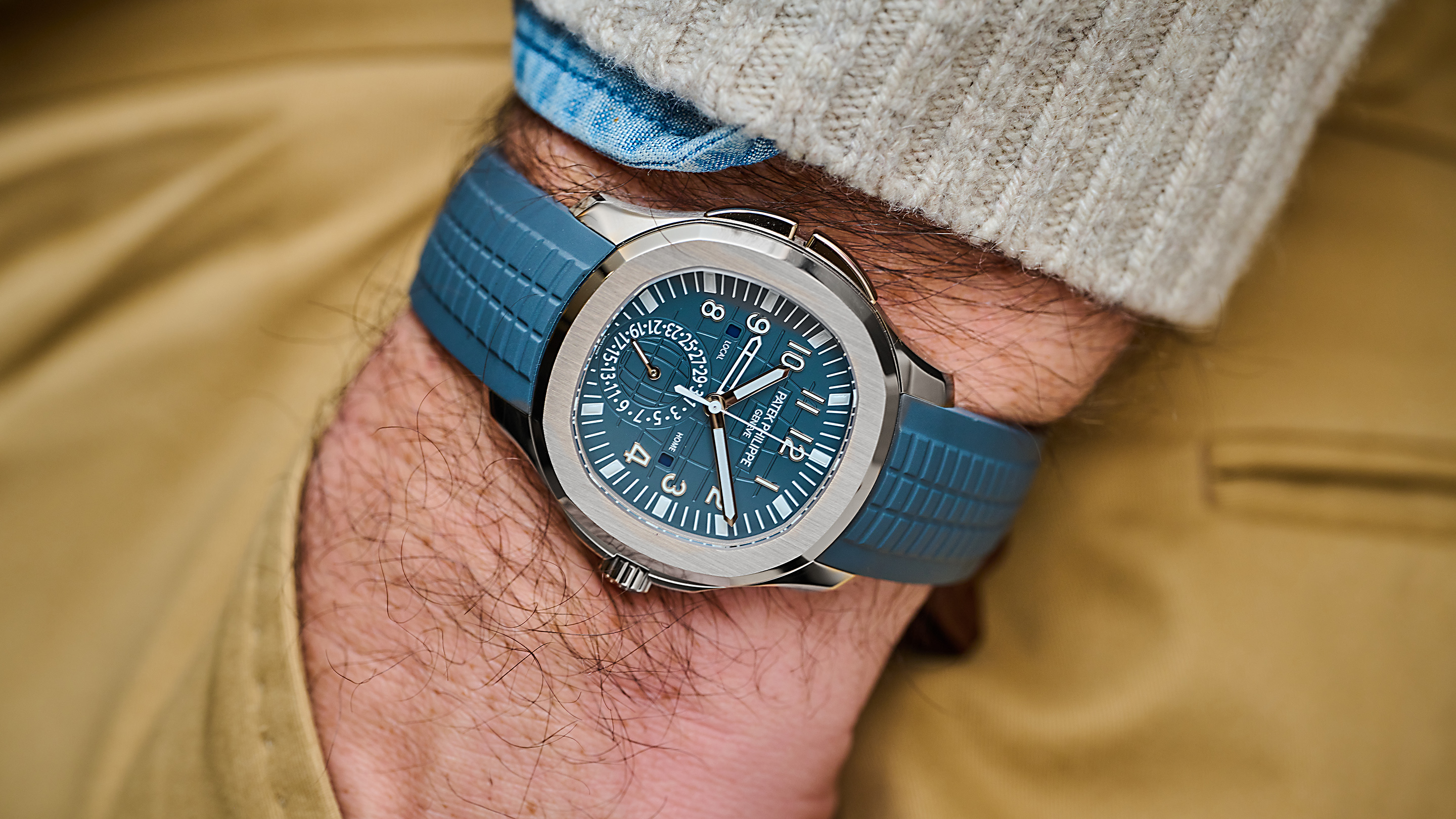 Patek aquanaut dual time sale