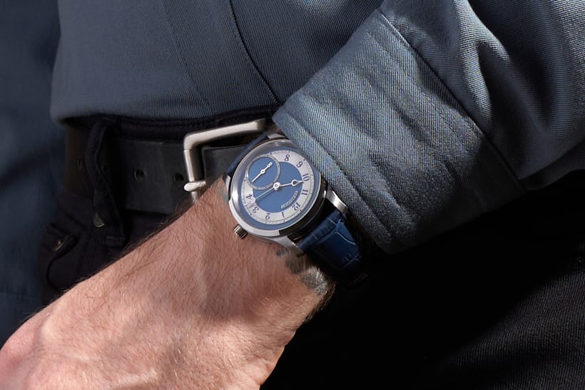 wrist shot of Shapiro's newest watch