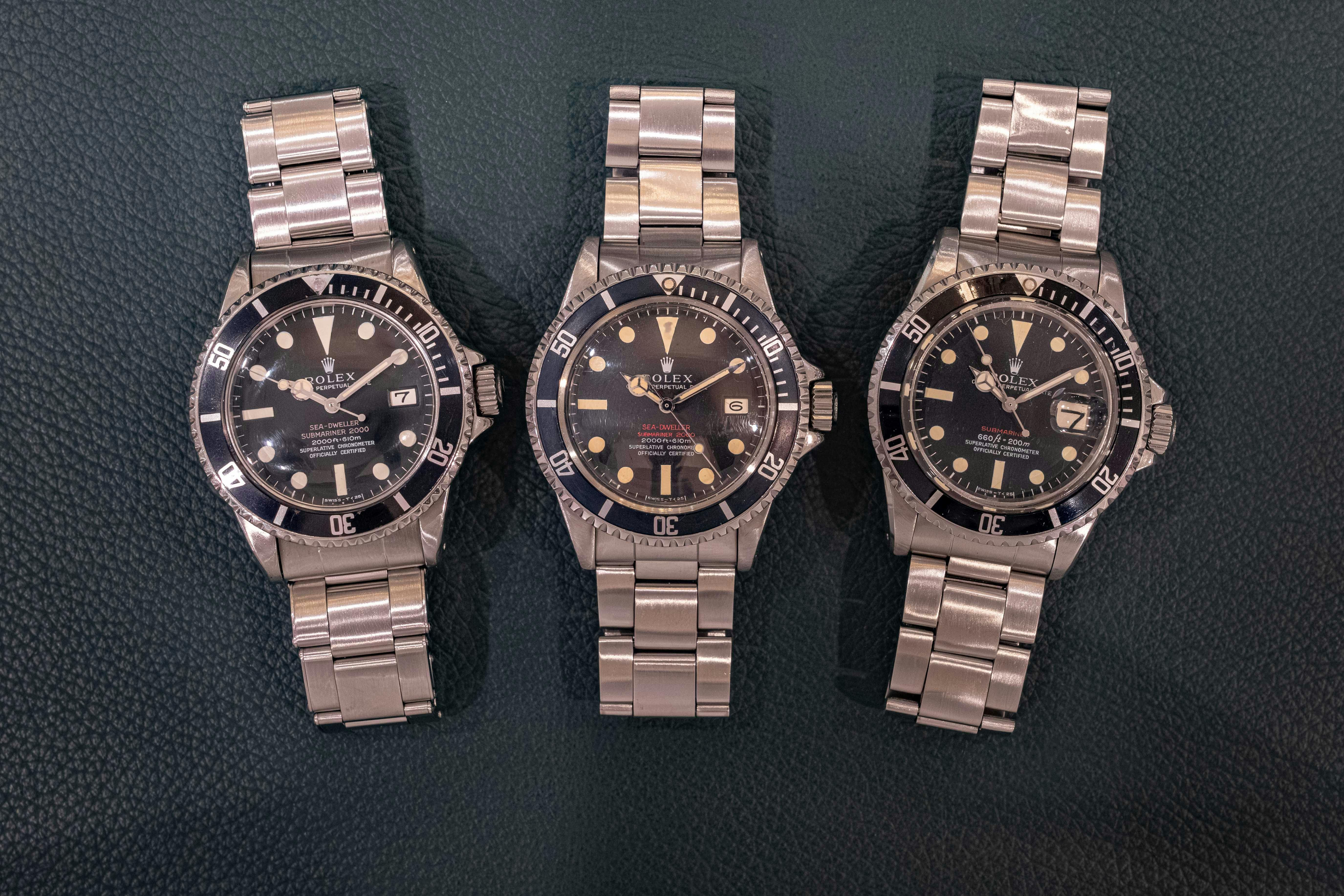 trio of dive watches