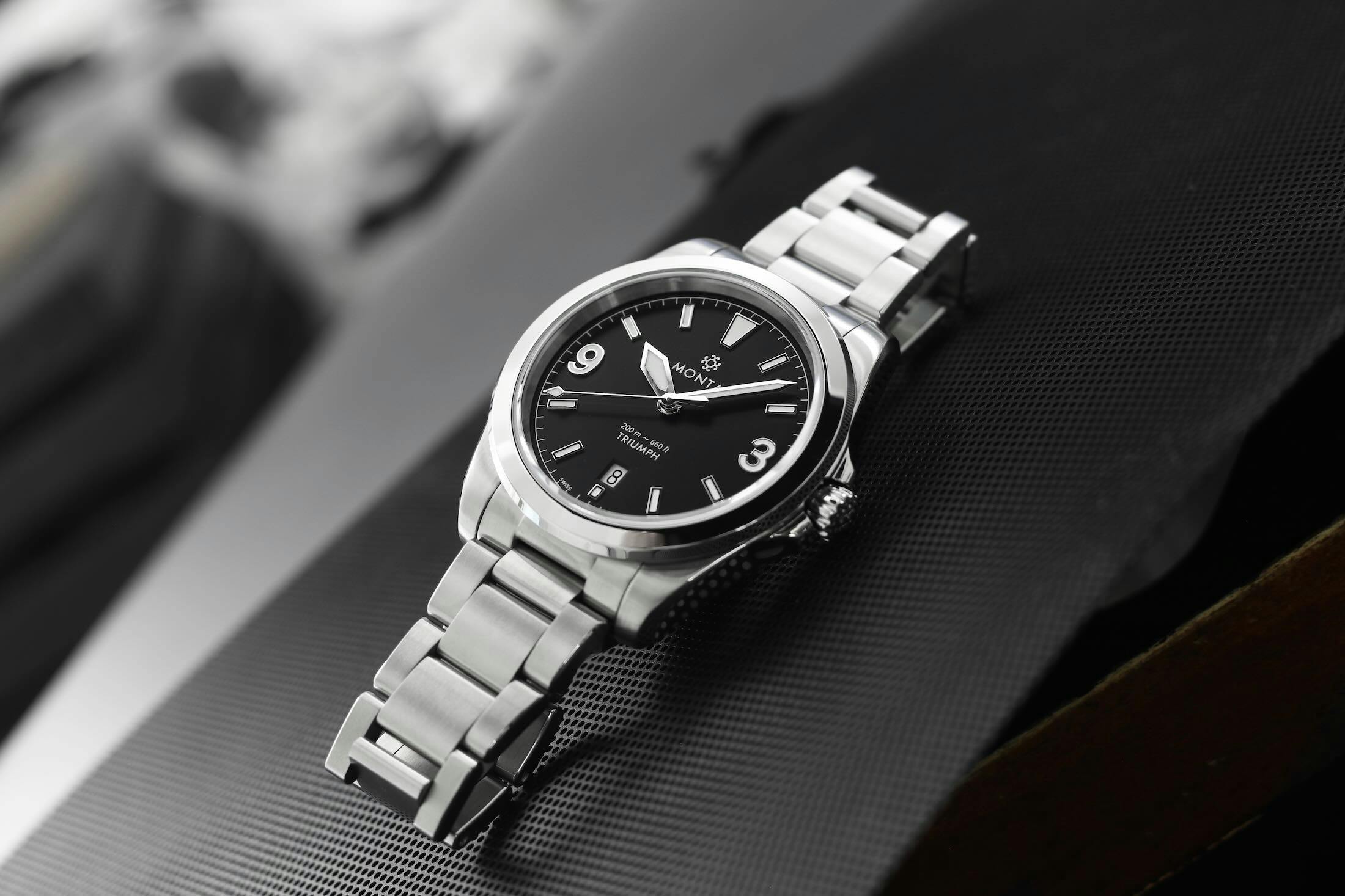 Monta on black background