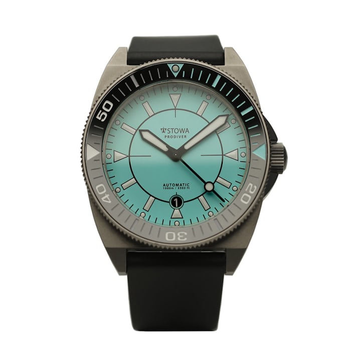 Blue dial Stowa watch