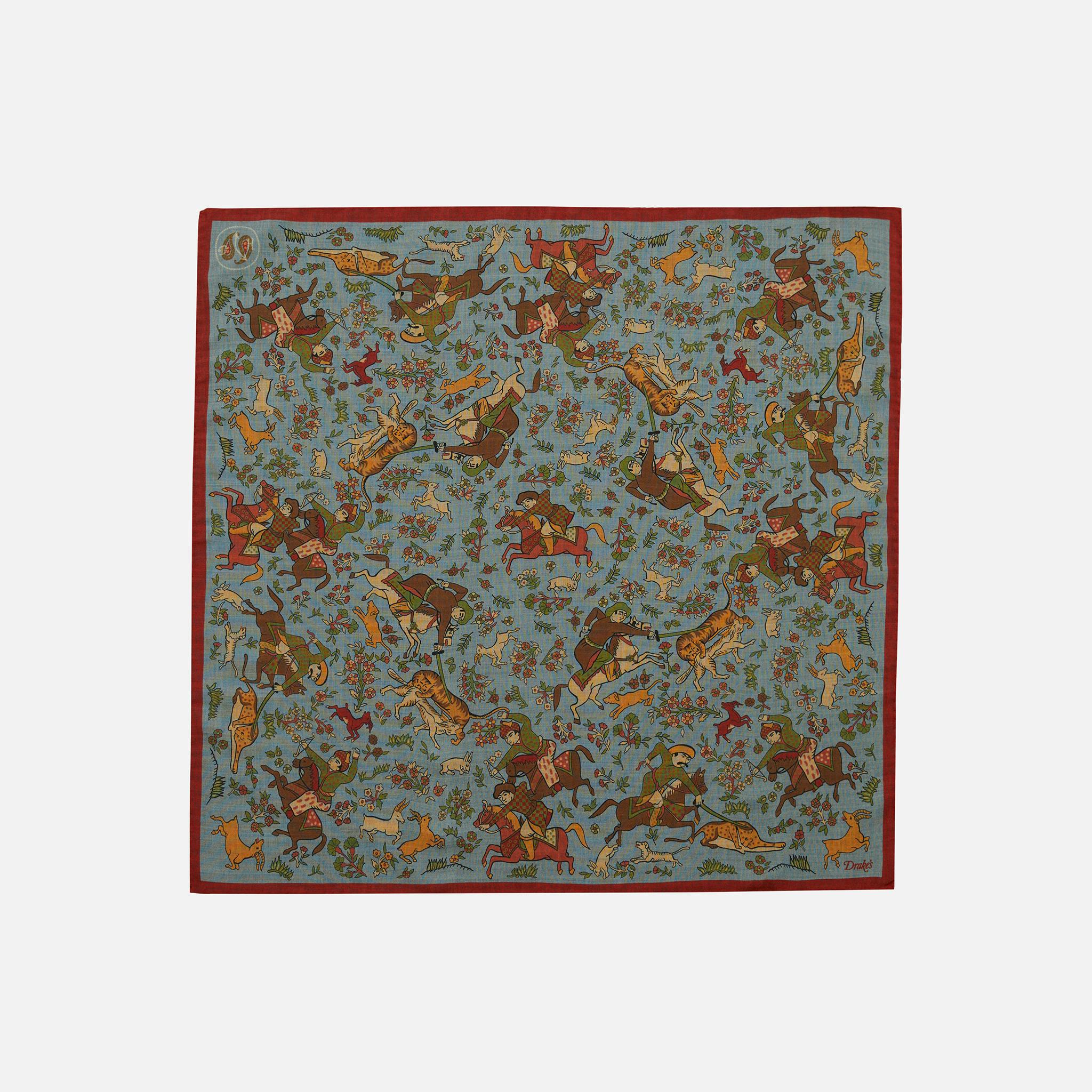 <p><a href="http://shop.hodinkee.com/products/drakes-mughal-print-bandana" target="">Mughal Print Wool-Silk Bandana</a></p>