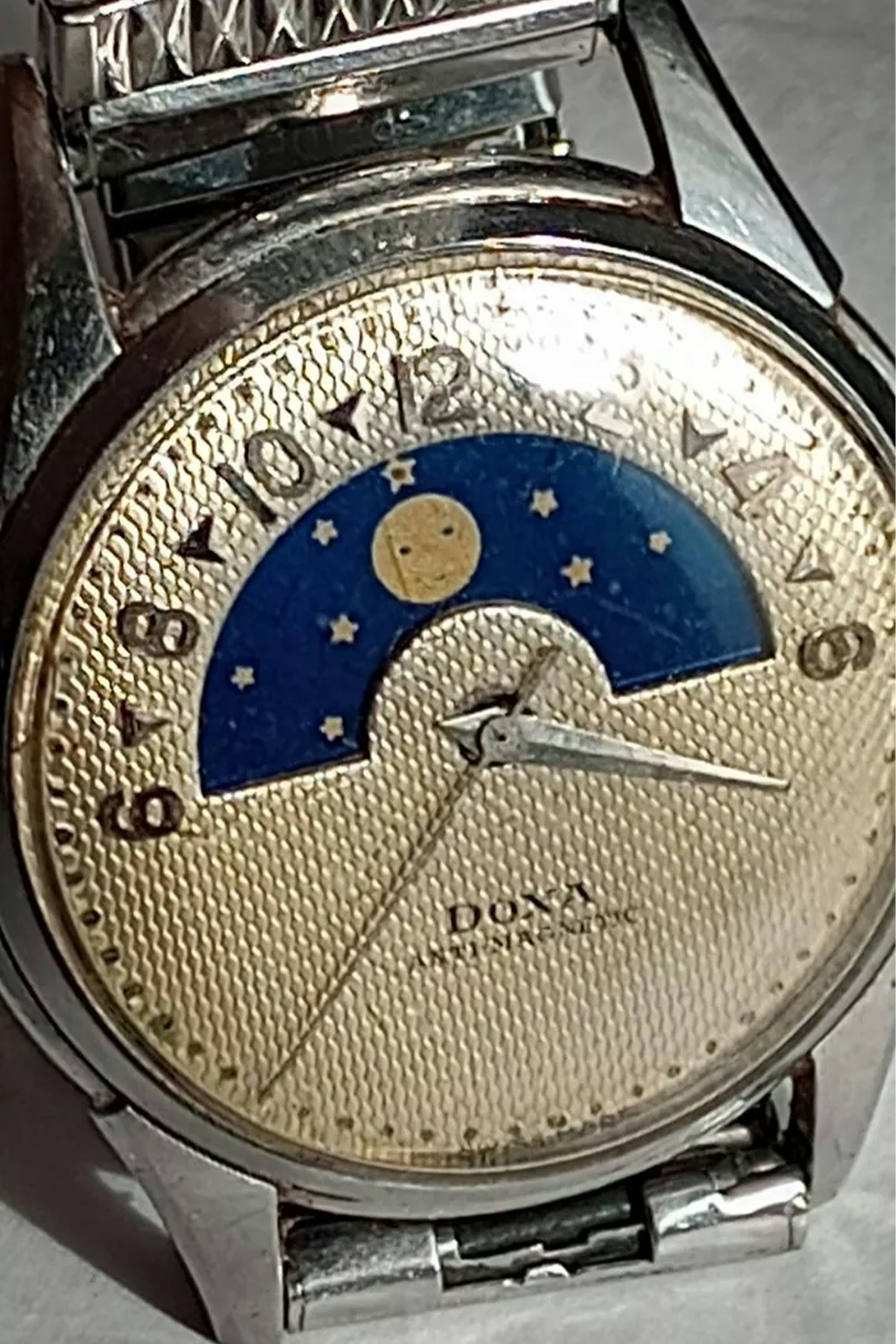 A 1950s Doxa Sun and Moon watch