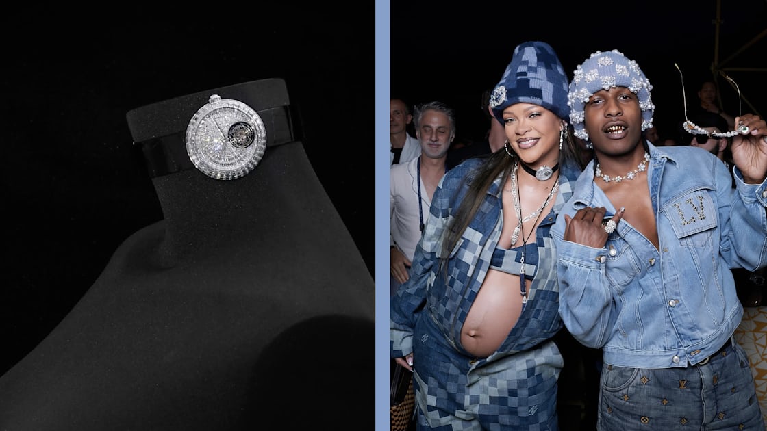 Rihanna Rocks a Jacob & Co. Watch Choker at Louis Vuitton Fashion