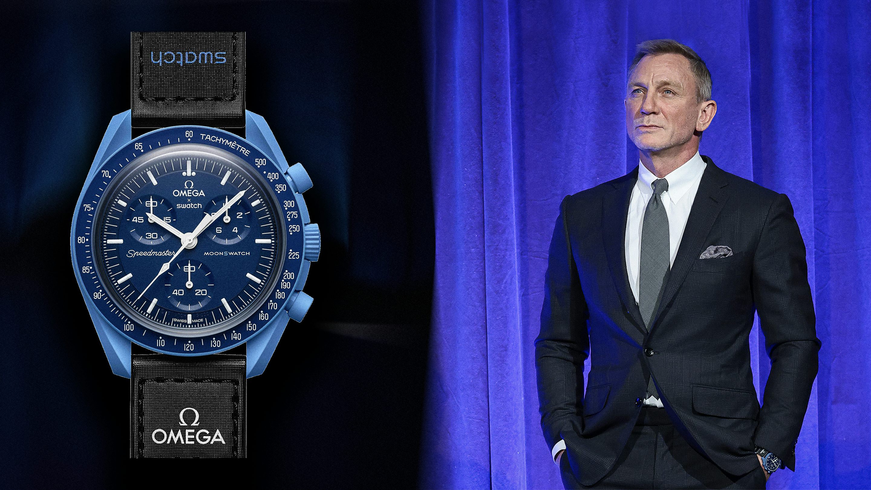 Spotted: Daniel Craig Wearing A MoonSwatch