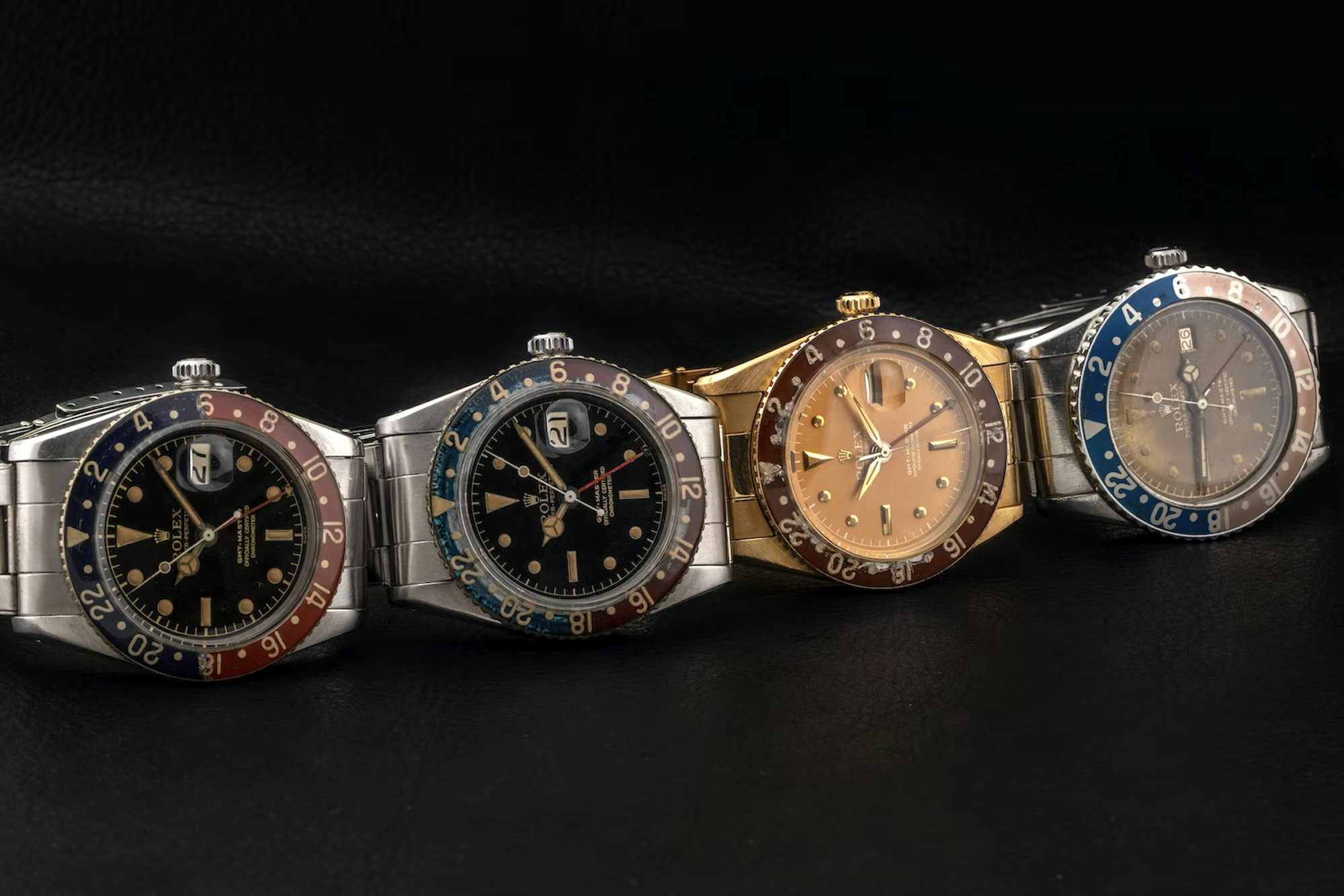 Variations of reference 6542 Rolex GMT-Masters from our Reference Points.
