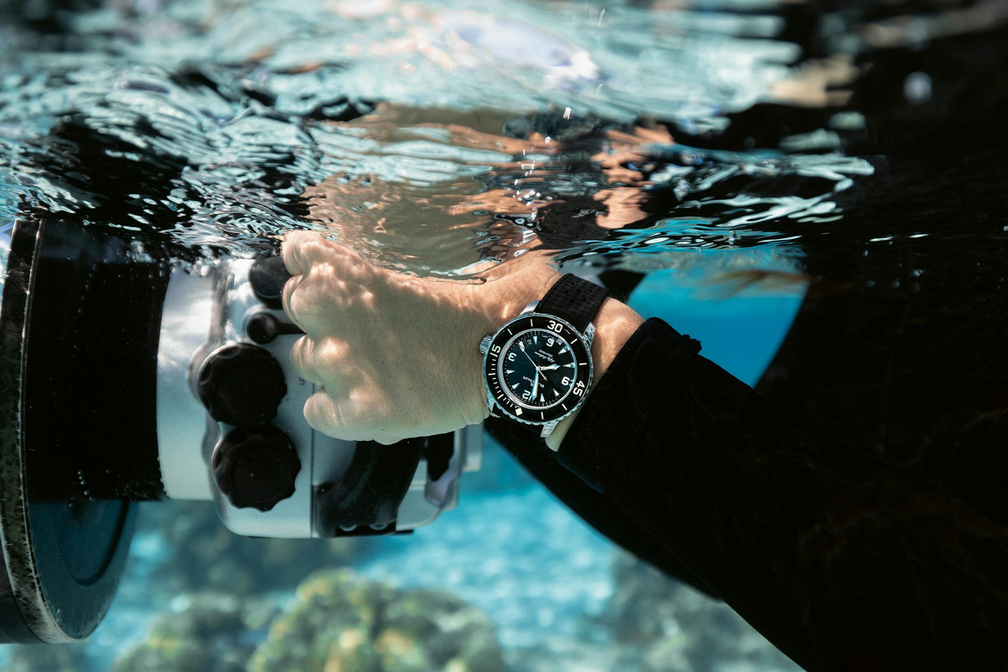 The Blancpain Fifty Fathoms 38mm on the wrist