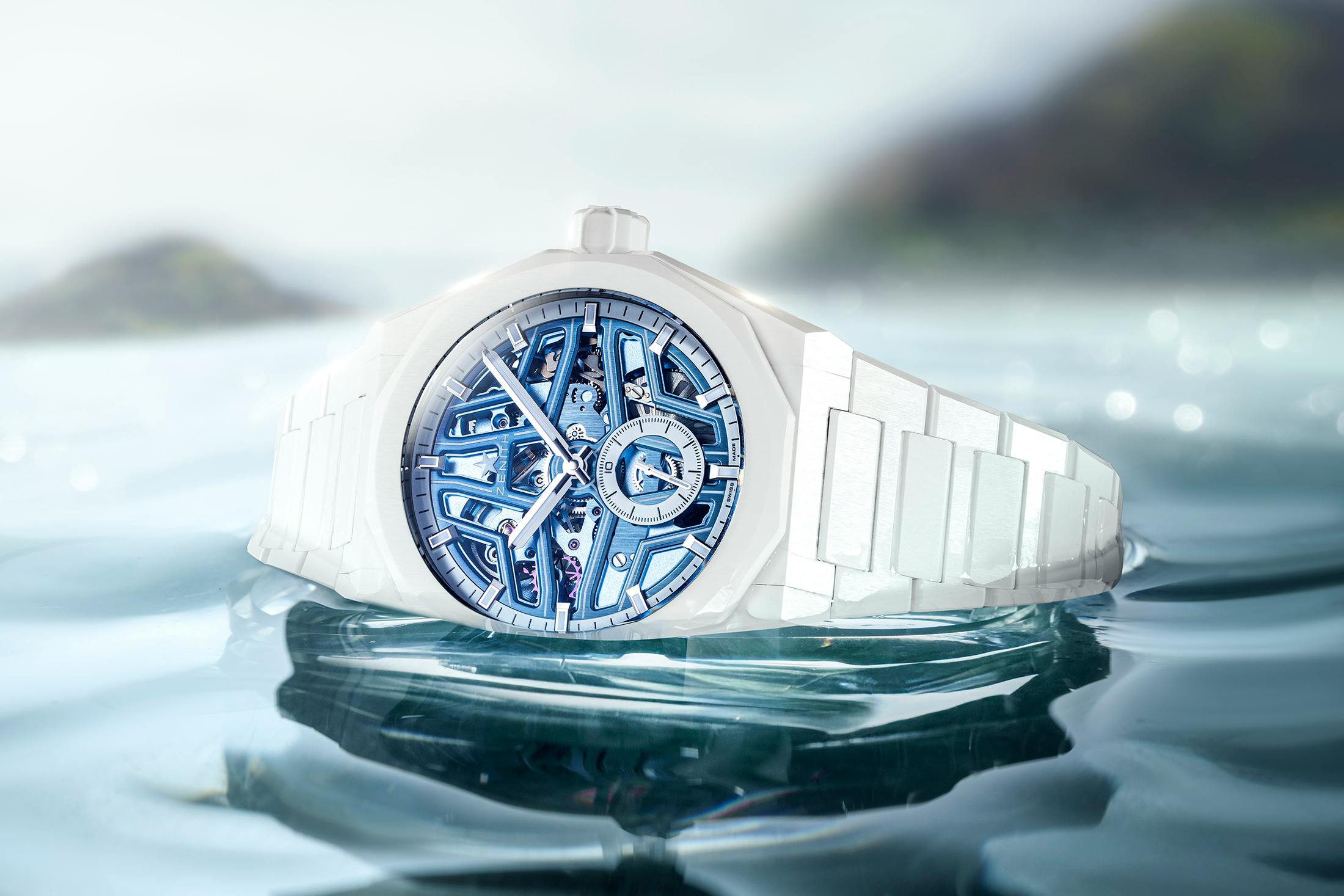 Zenith x Time+Tide Defy Skyline Skeleton 'White Surfer' Ceramic