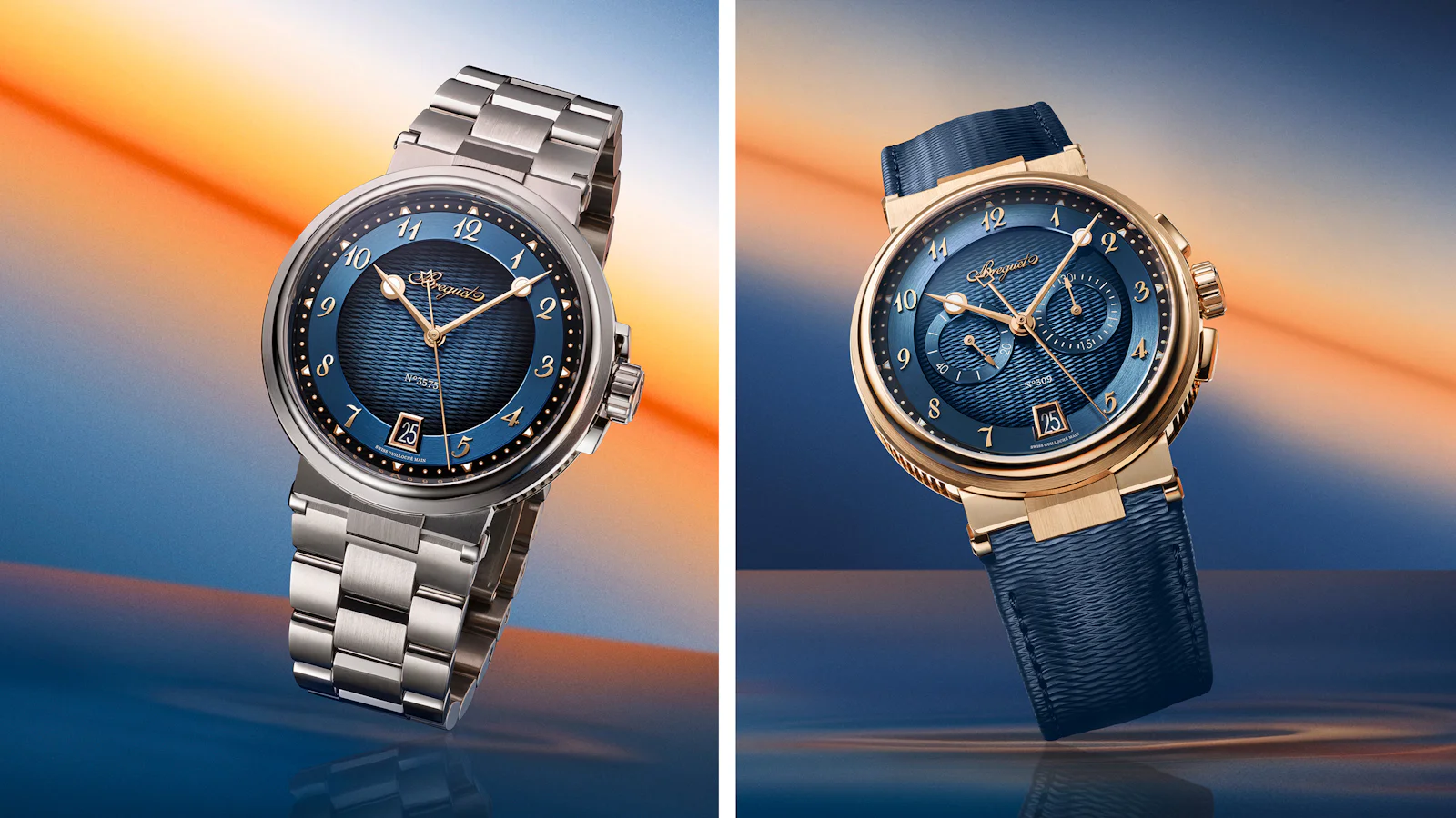 Breguet Marine 5517 and 5527 "Quai de l'Horloge" Guilloché Variations