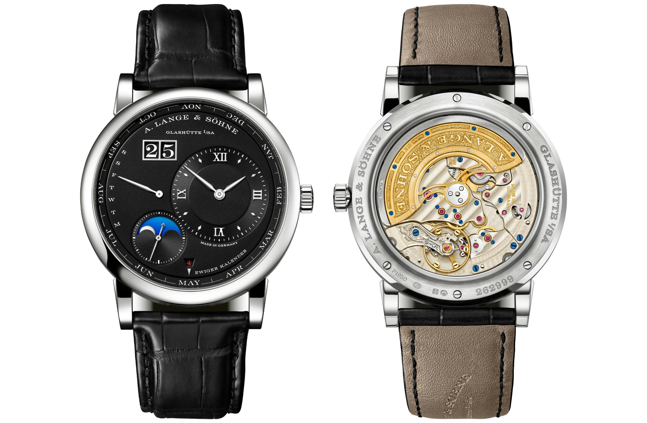 lange 1 perpetual calendar platinum black dial
