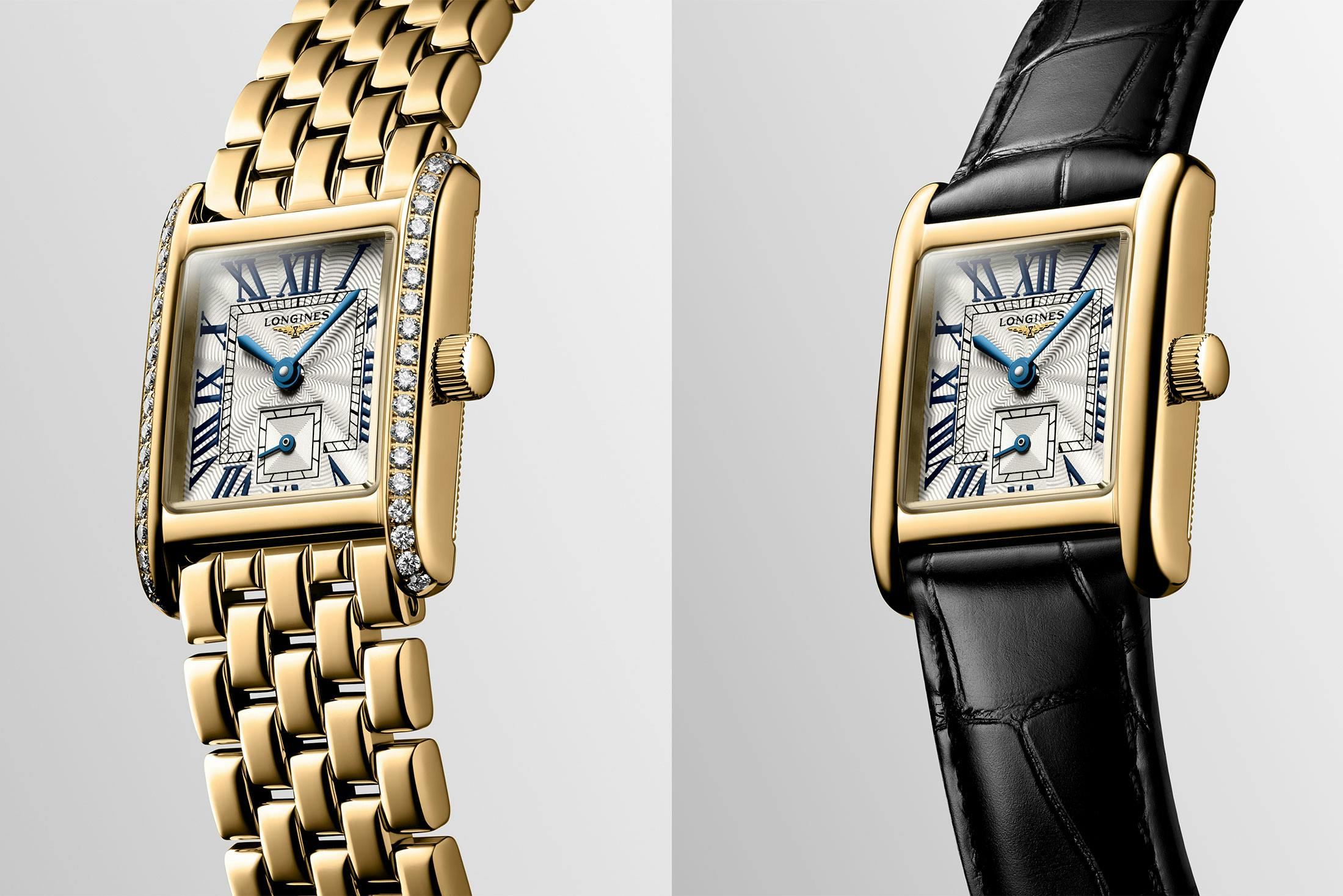 Longines Mini DolceVita watches in yellow gold 