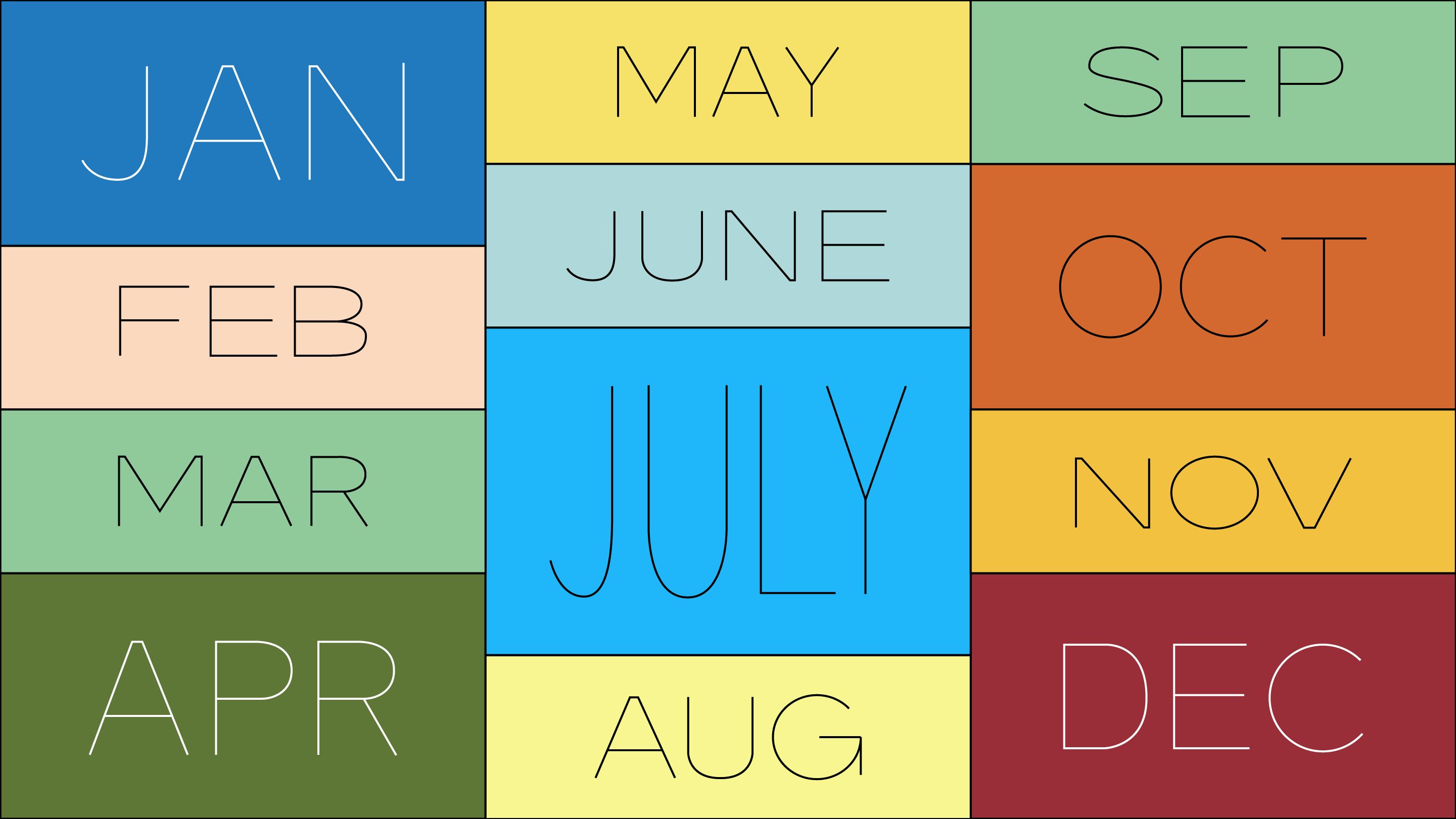 illustration of full-year calendar