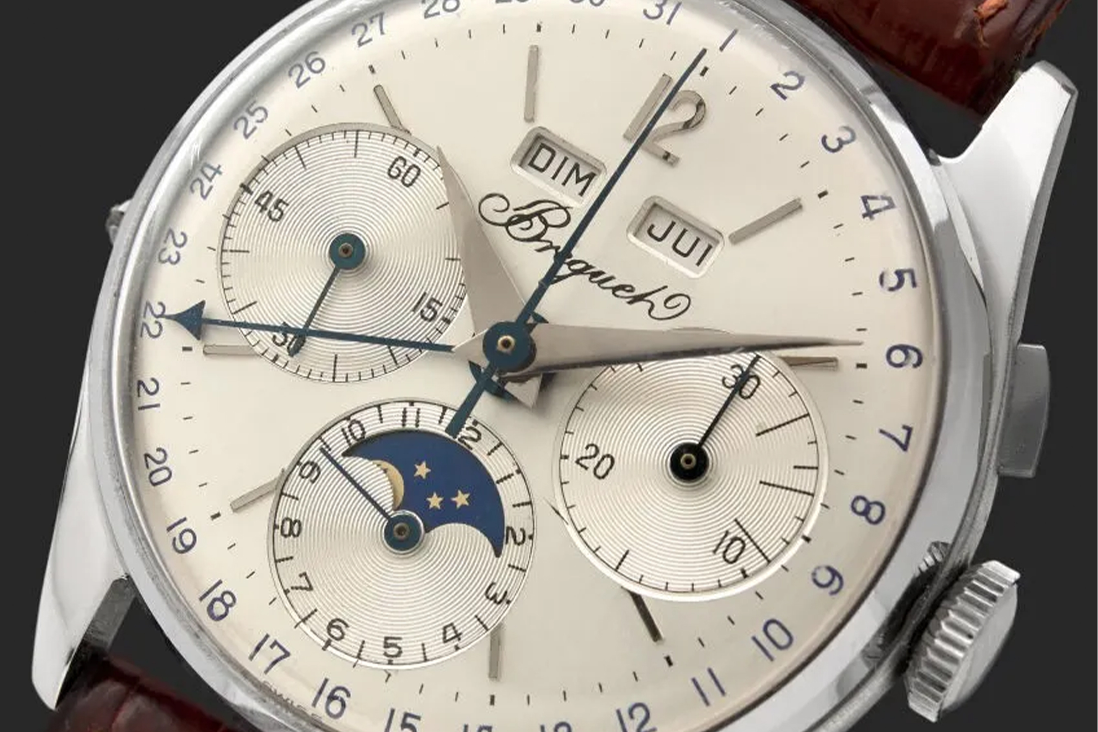 A Breguet triple calendar wristwatch