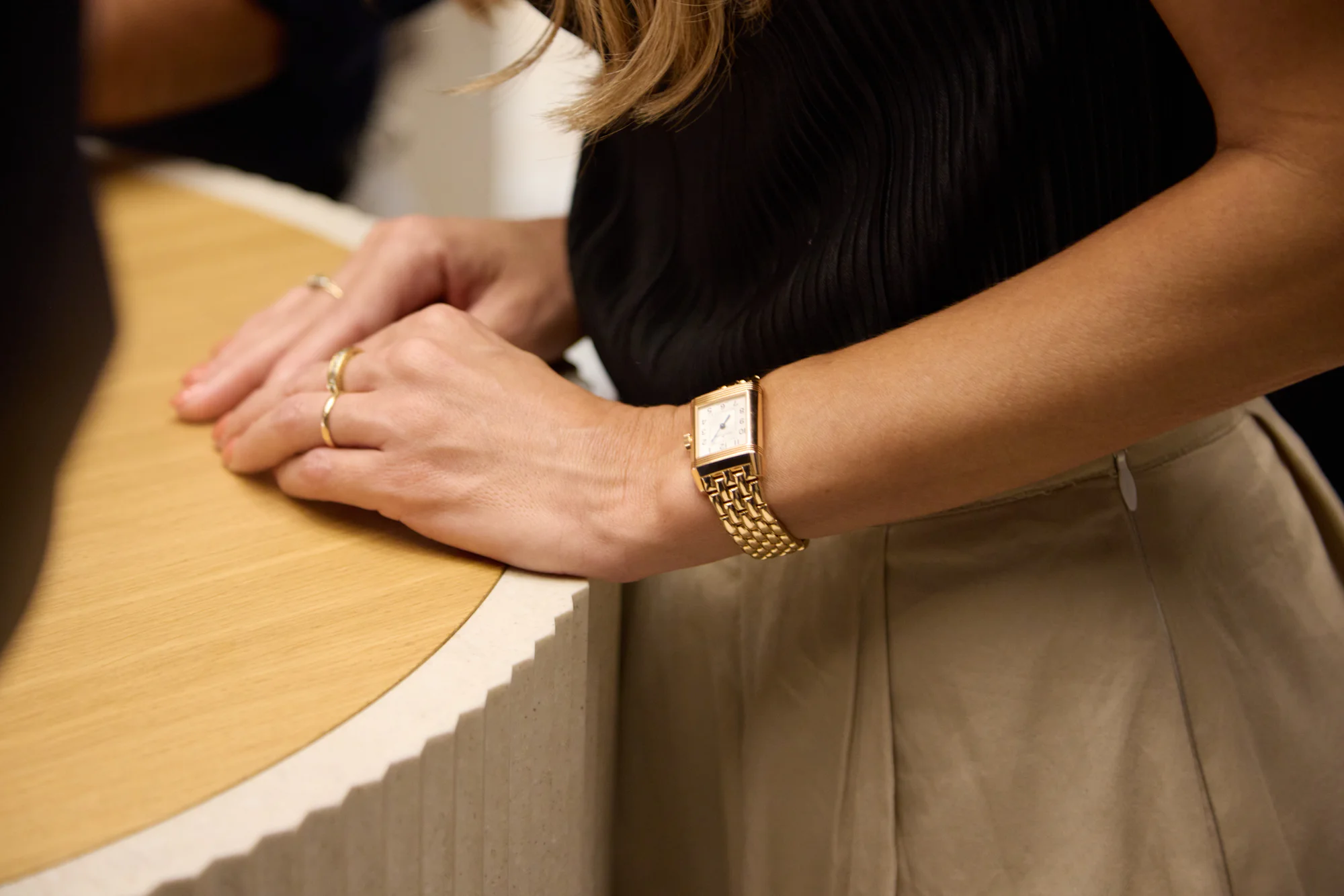 Watch on wrist