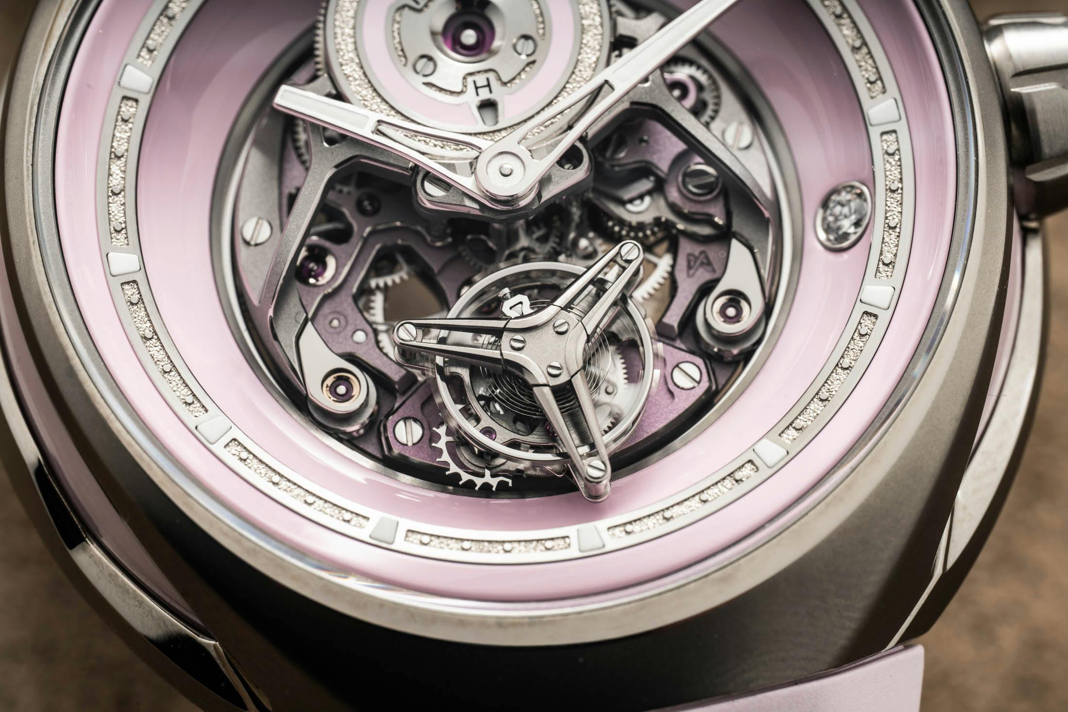 Vanguart Orb Pink Ceramic Flying Tourbillon