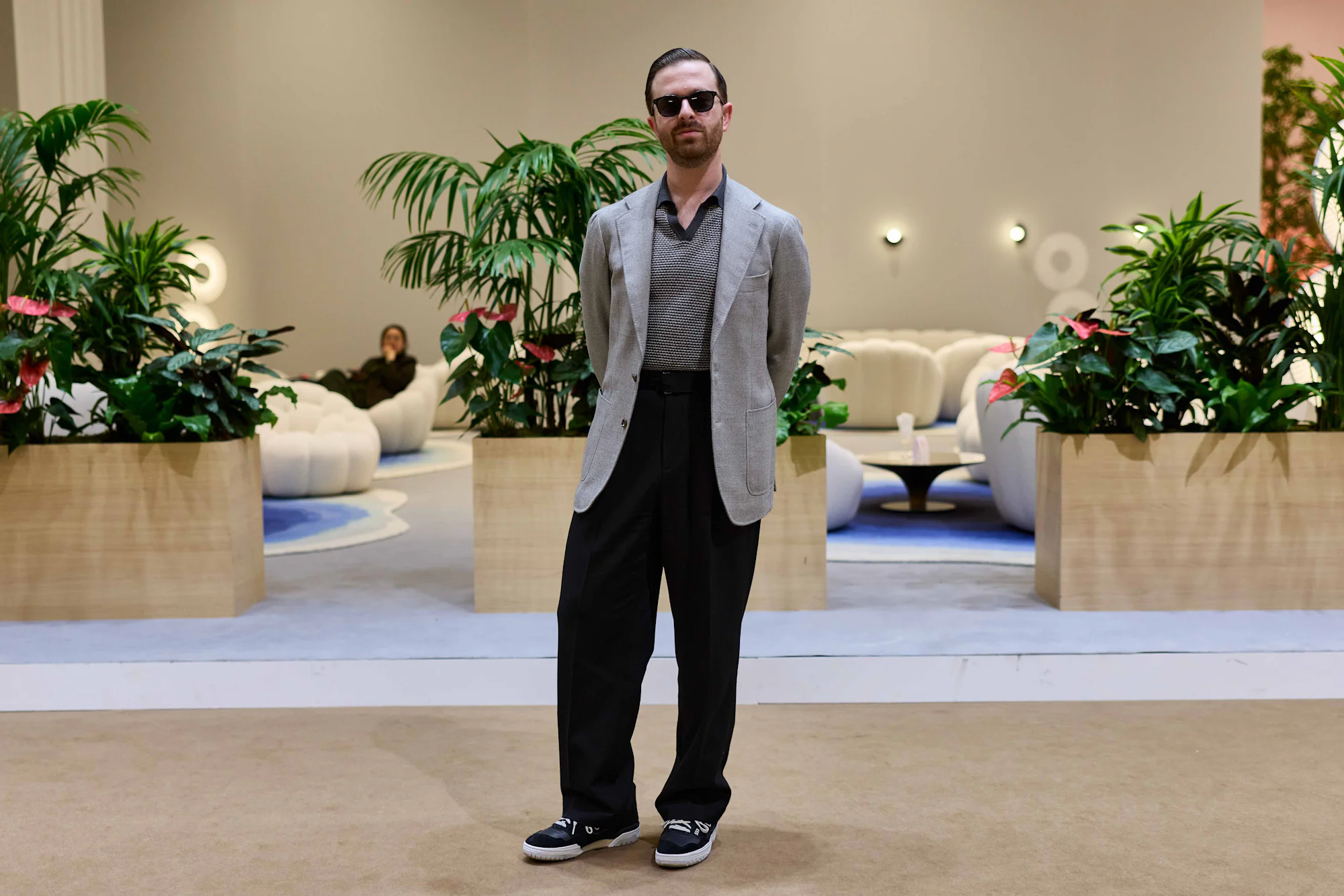 Stephen Pulvirent (@sjpulvirent) has gone full L.A, sporting a Ring Jacket for the Armoury and Christian Kimber Shirt