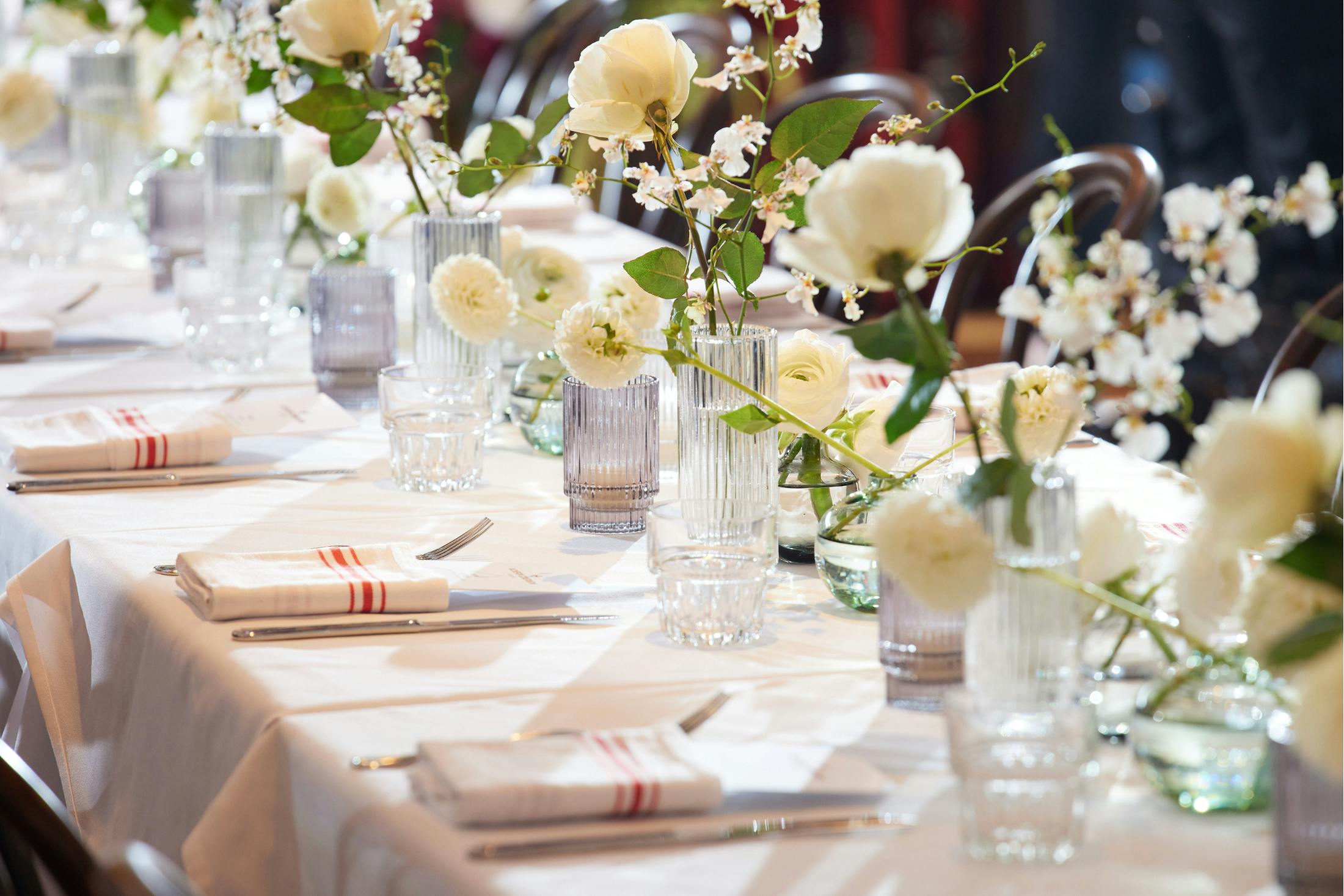 Dinner tablescape at Vacheron Constantin and Hodinkee event