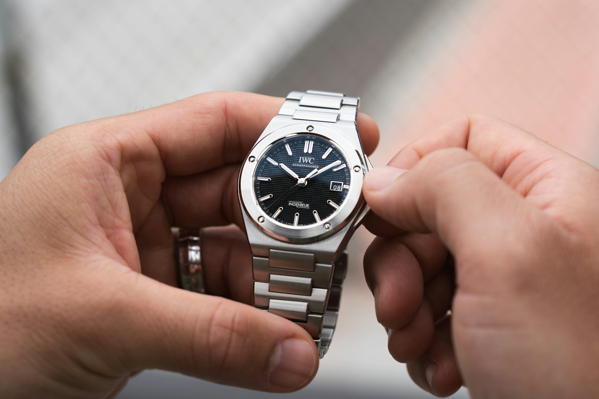 Picture of watch being held 